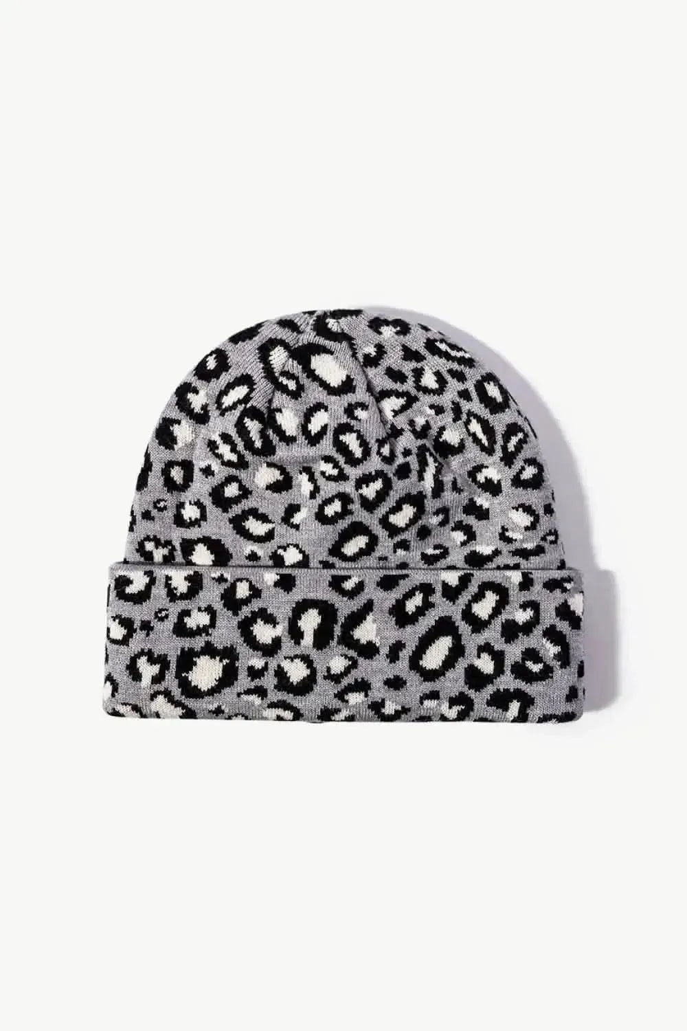 Leopard Pattern Cuffed Beanie - Bad Moms Club