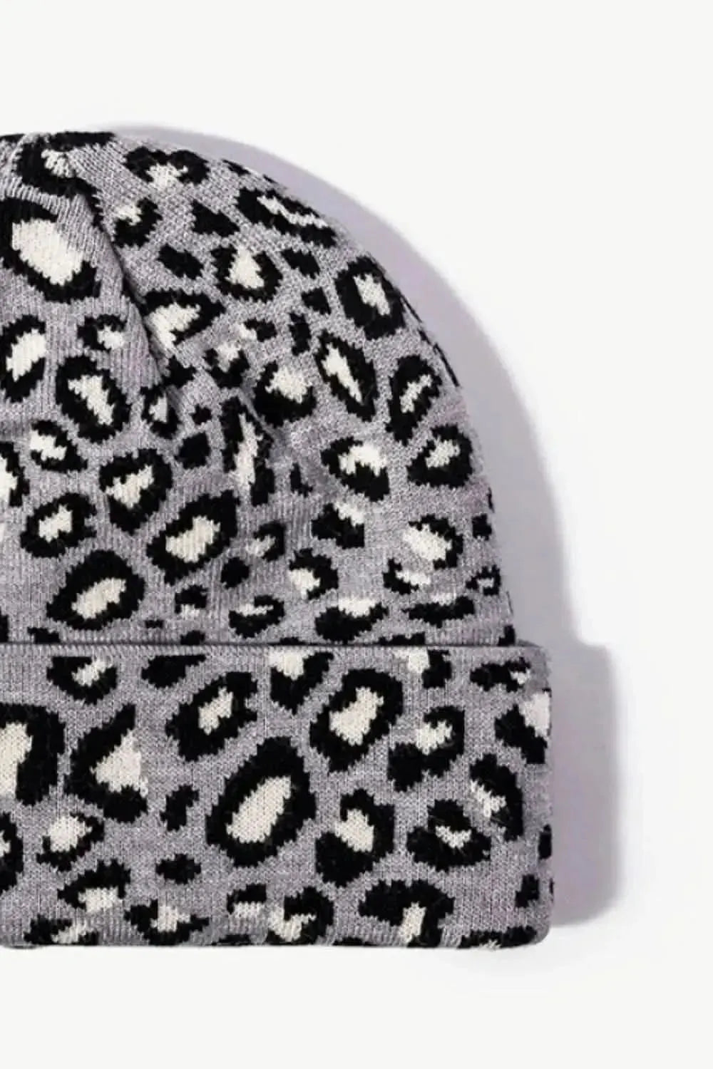 Leopard Pattern Cuffed Beanie - Bad Moms Club