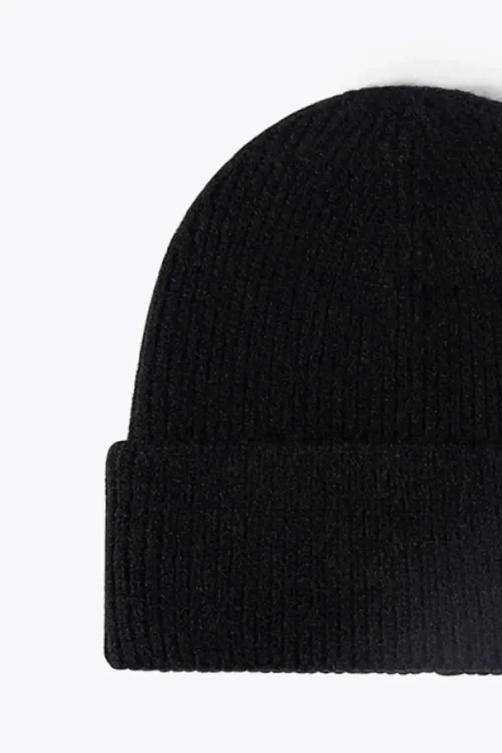 Letter N Patch Cuffed Knit Beanie - Bad Moms Club