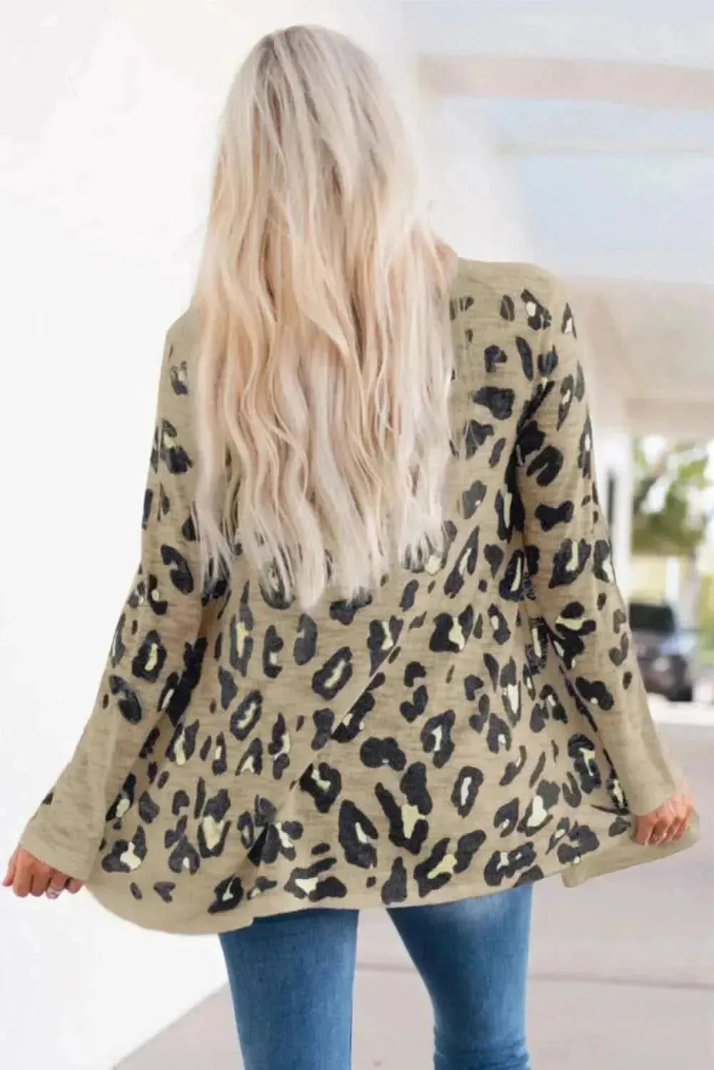 Printed Long Sleeve Cardigan - Bad Moms Club