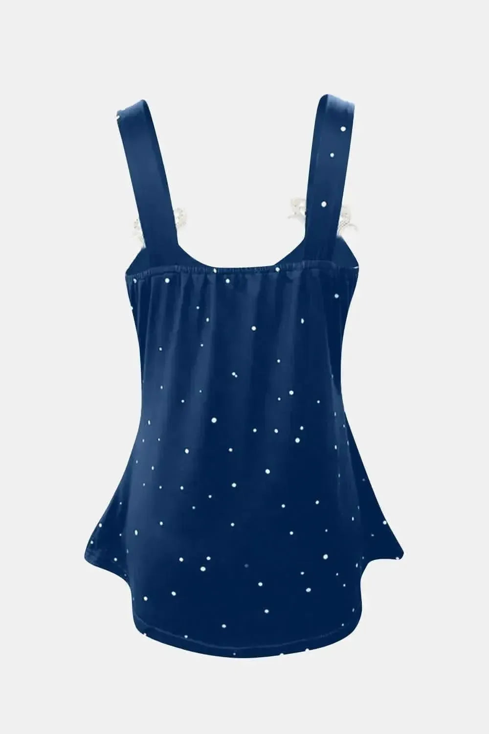 Lace Detail V-Neck Wide Strap Cami - Bad Moms Club