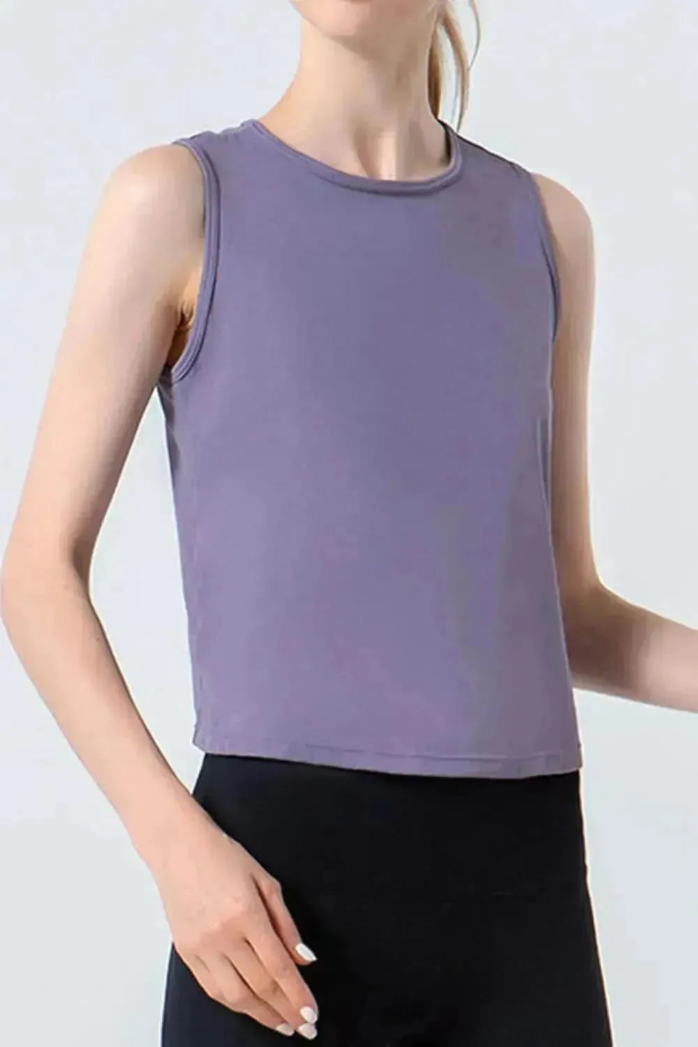 Round Neck Active Tank - Bad Moms Club