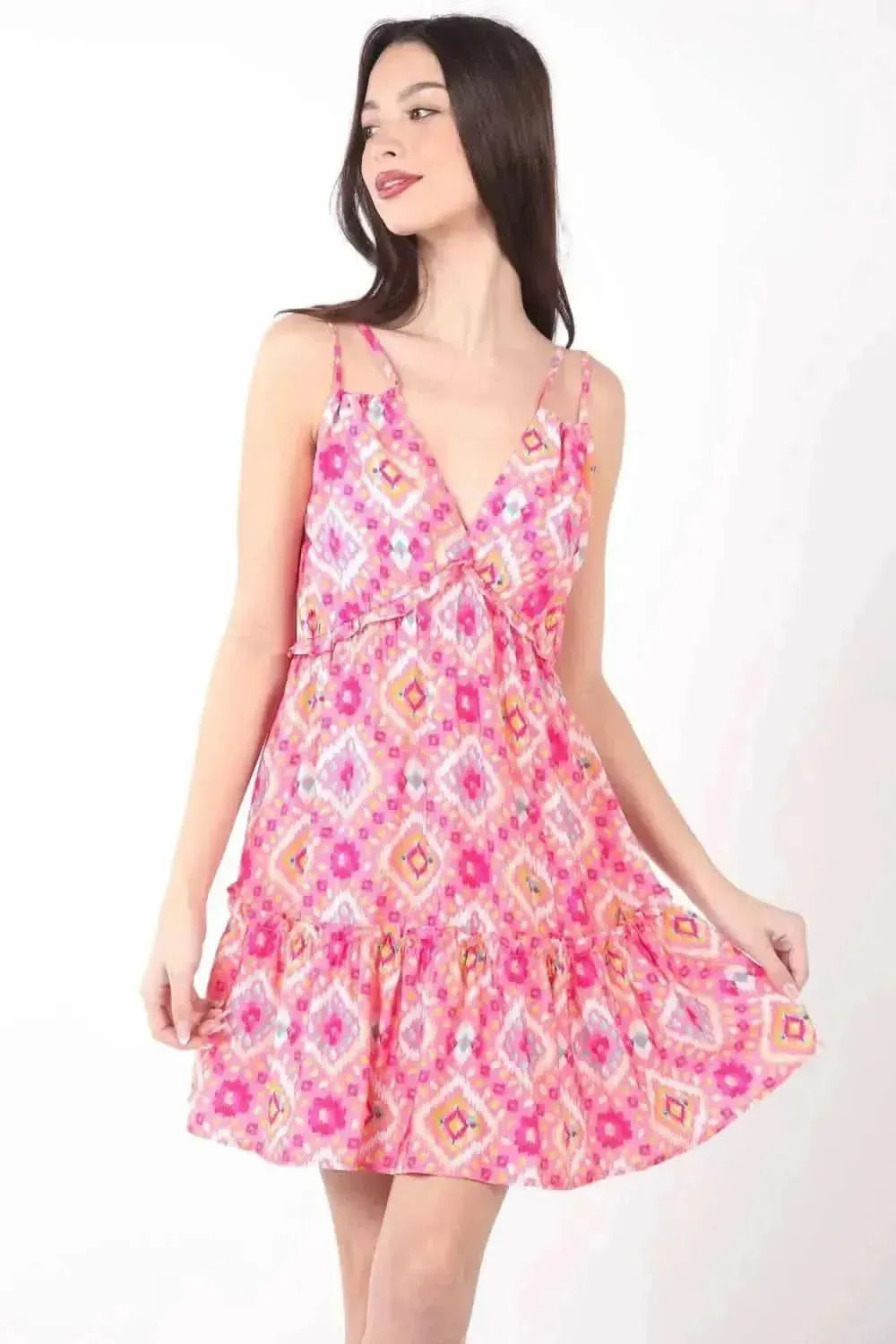 VERY J Floral Back Smocked Ruffled Mini Dress - Bad Moms Club