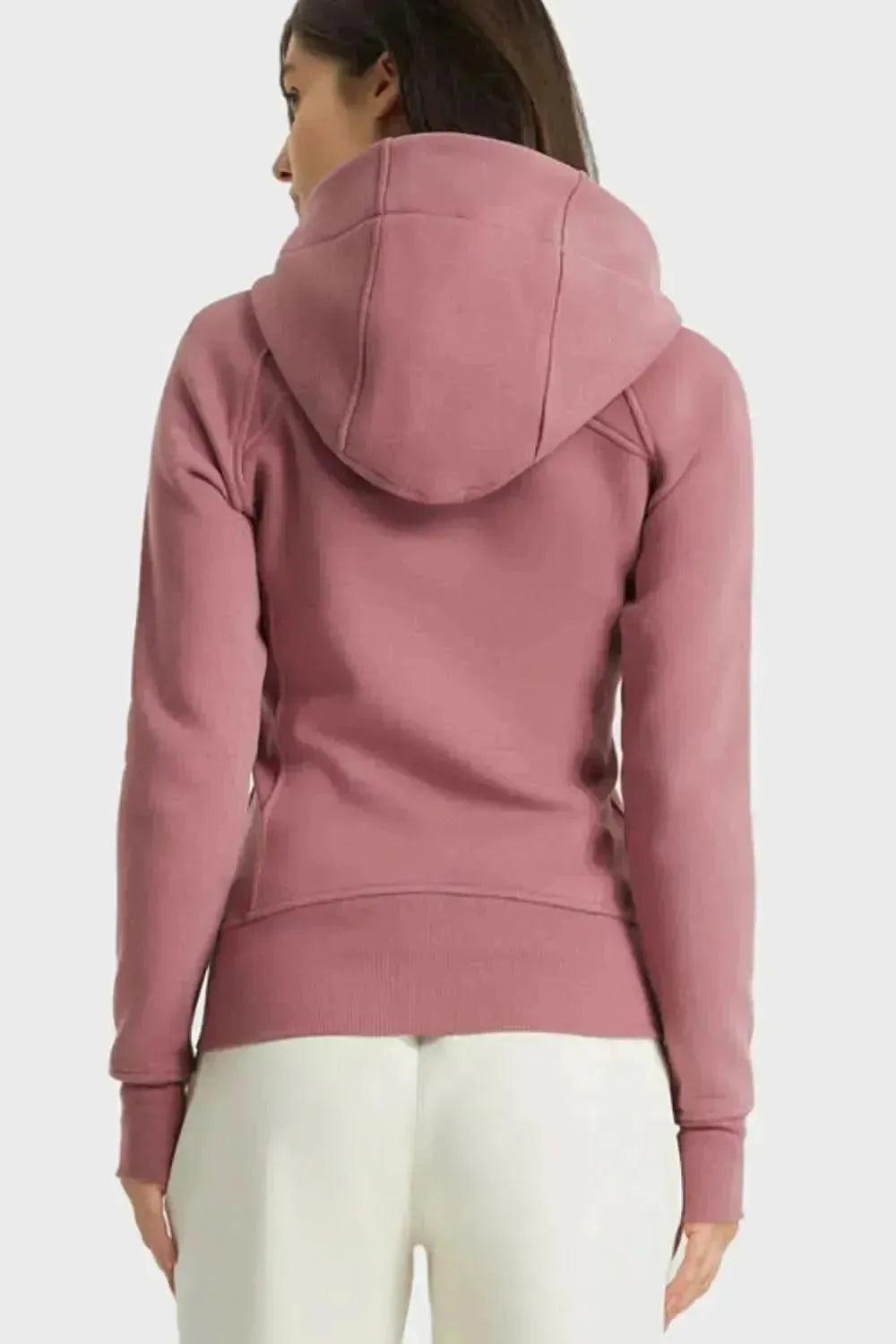 Zip Up Seam Detail Hooded Sports Jacket - Bad Moms Club