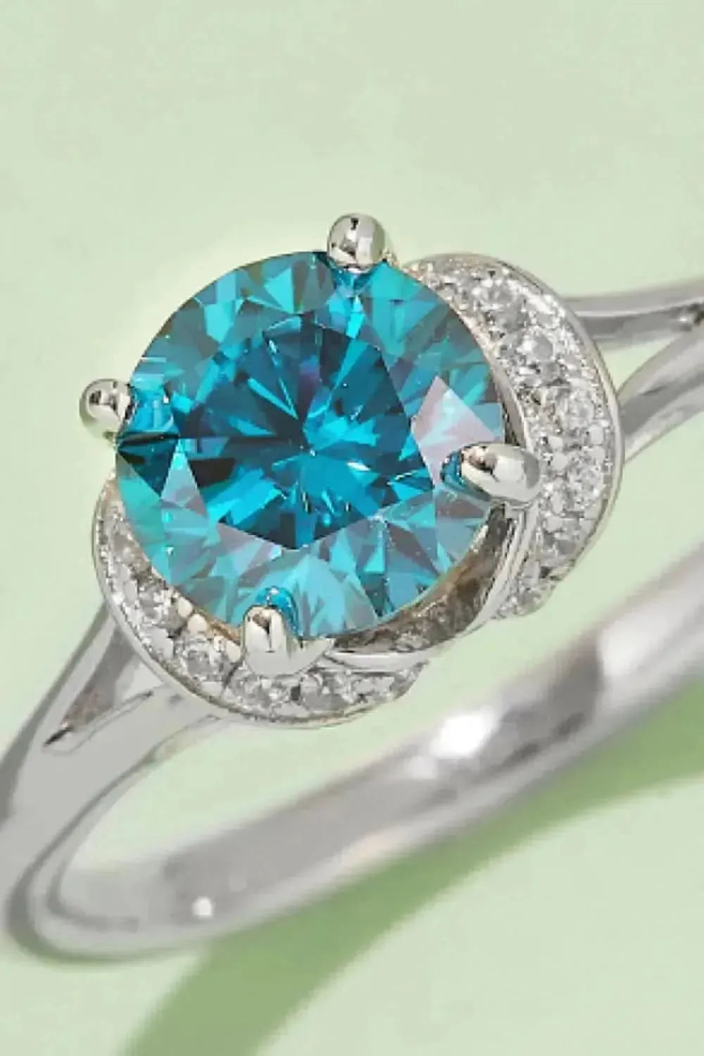 1 Carat Moissanite 4-Prong 925 Sterling Silver Ring - Bad Moms Club