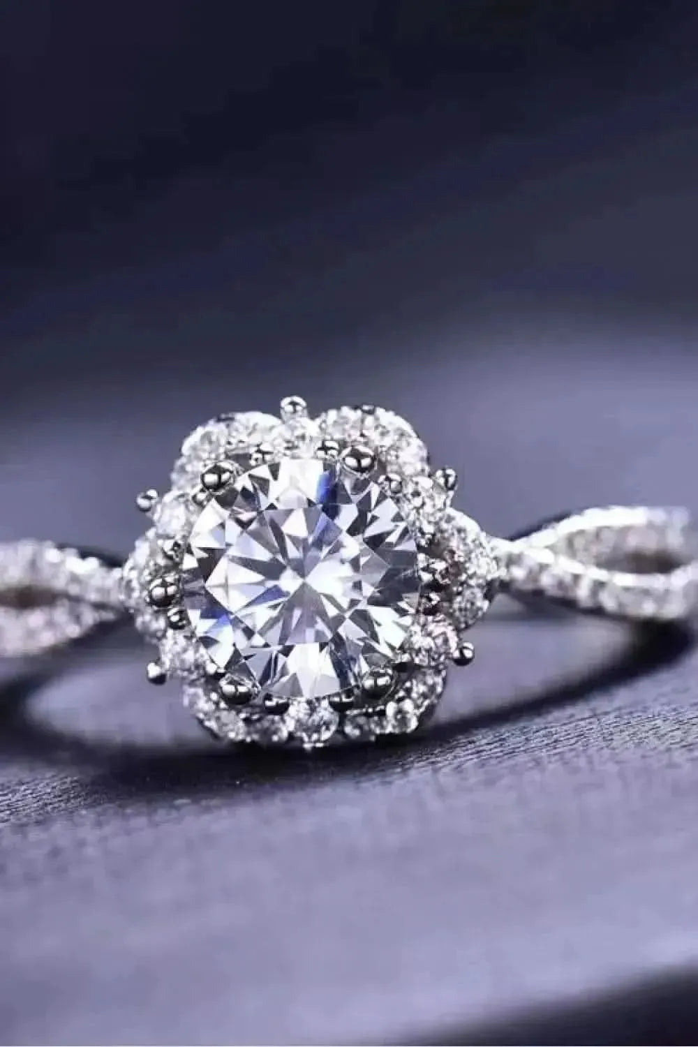 Platinum-Plated Six Prong 1 Carat Moissanite Ring - Bad Moms Club