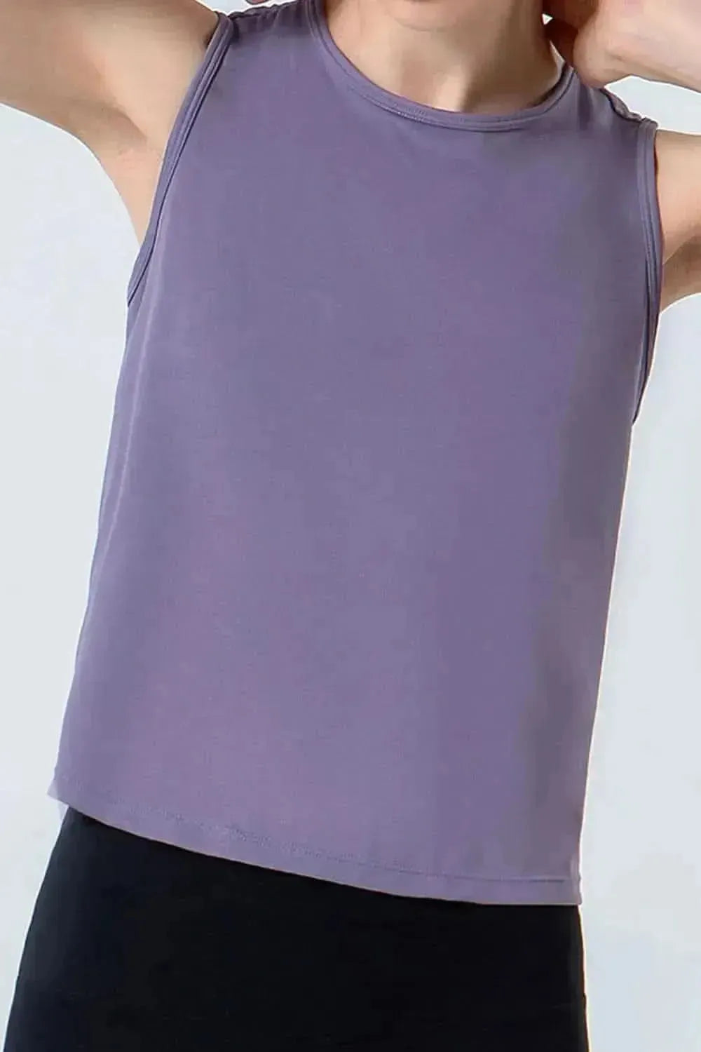 Round Neck Active Tank - Bad Moms Club