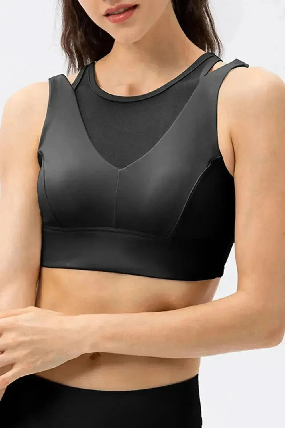 Cutout Wide Strap Active Tank - Bad Moms Club