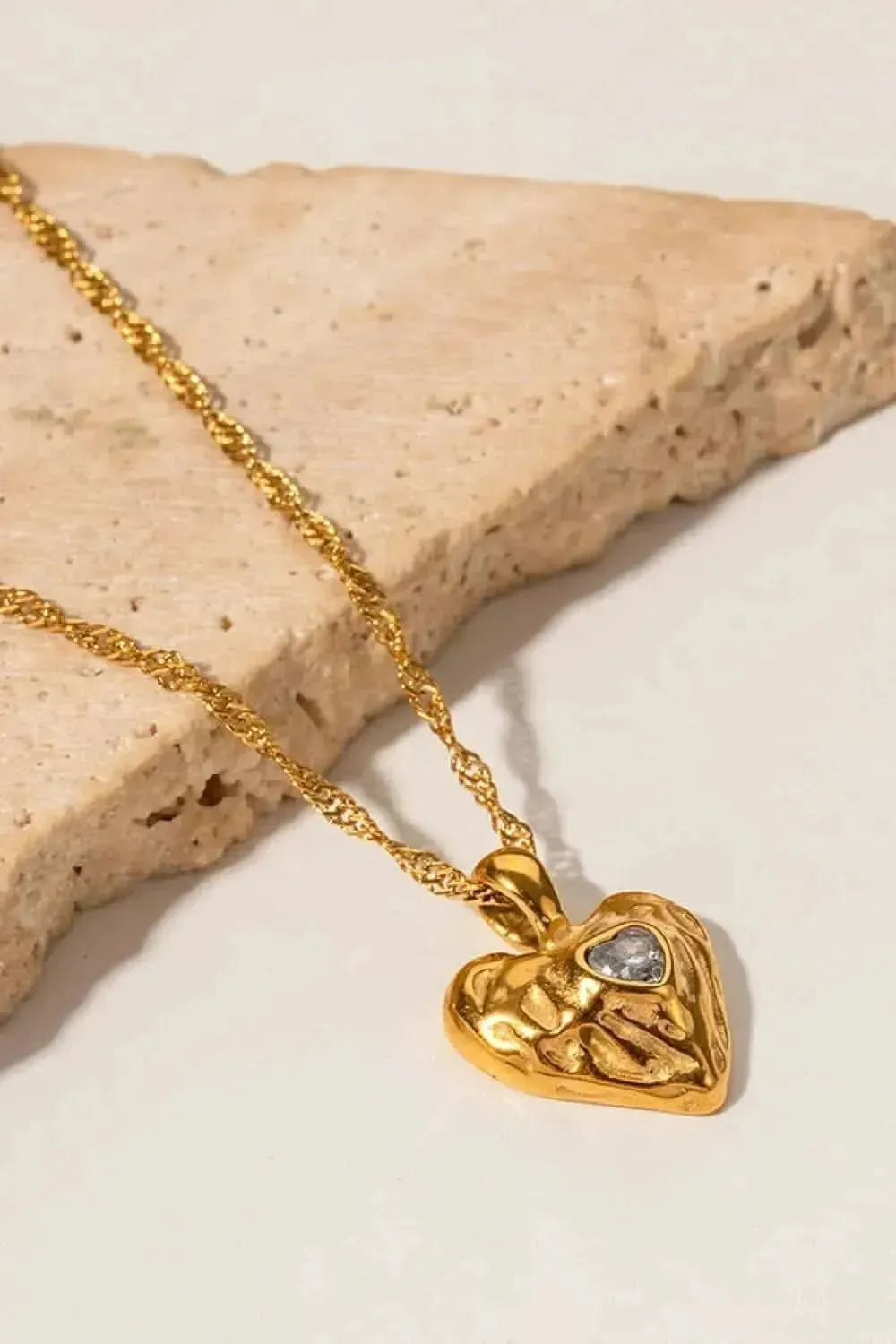 Heart Pendant Stainless Steel Necklace - Bad Moms Club