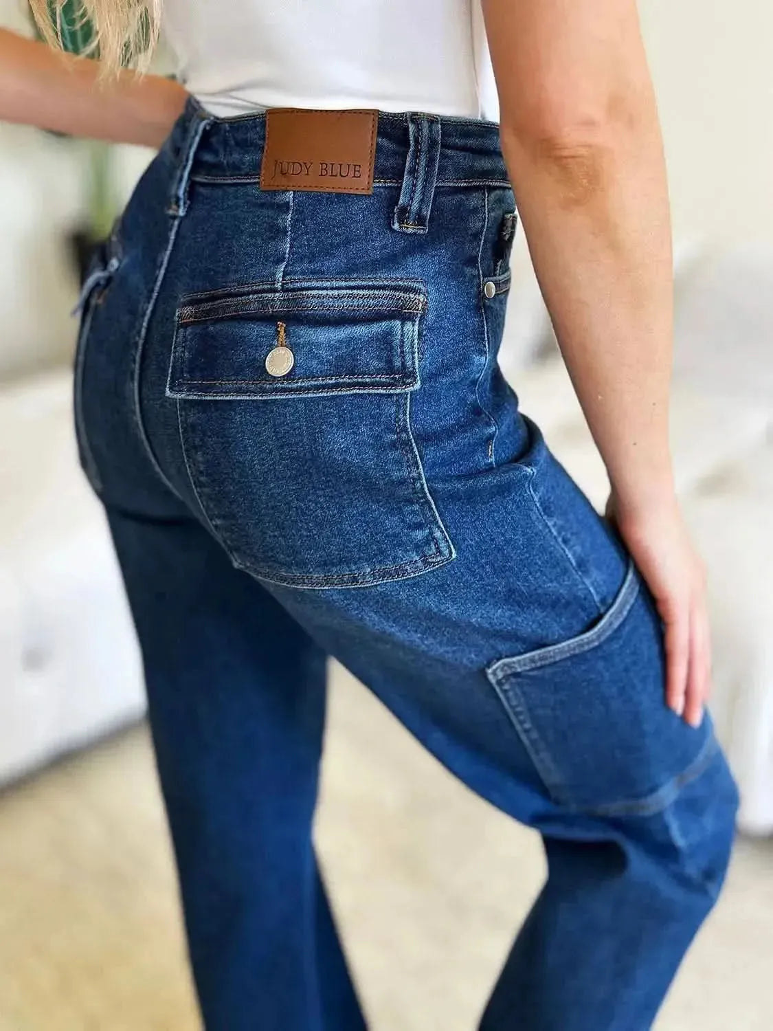 Judy Blue Full Size High Waist Cargo Jeans - Bad Moms Club