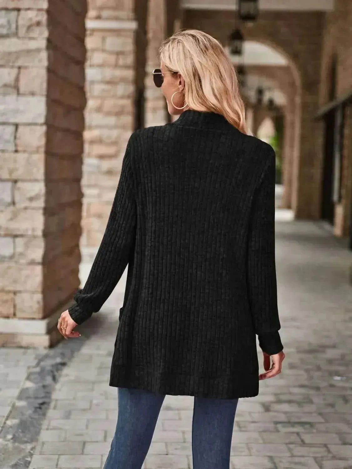 Open Front Cardigan with Pockets - Bad Moms Club