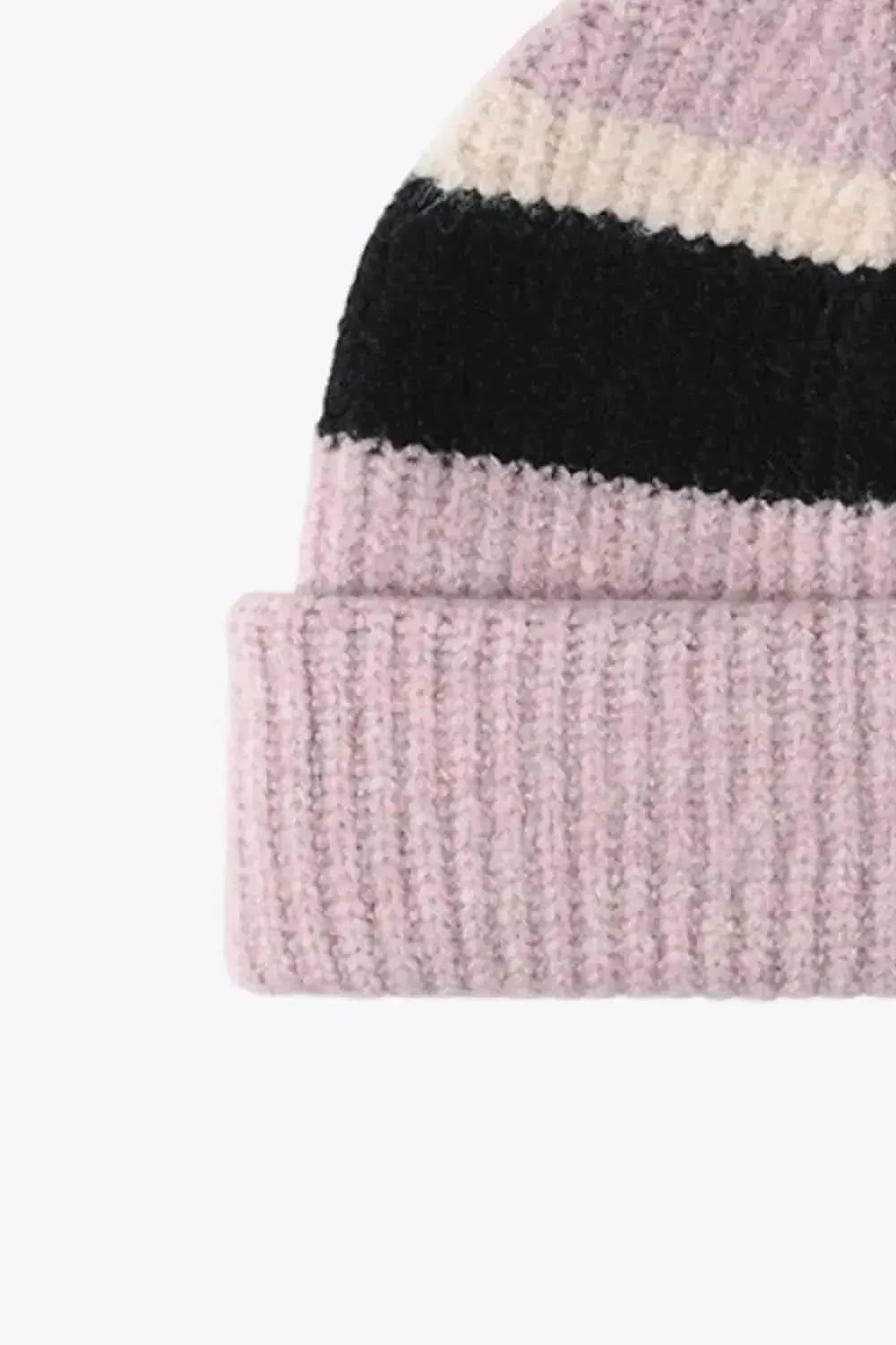 Tricolor Cuffed Knit Beanie - Bad Moms Club