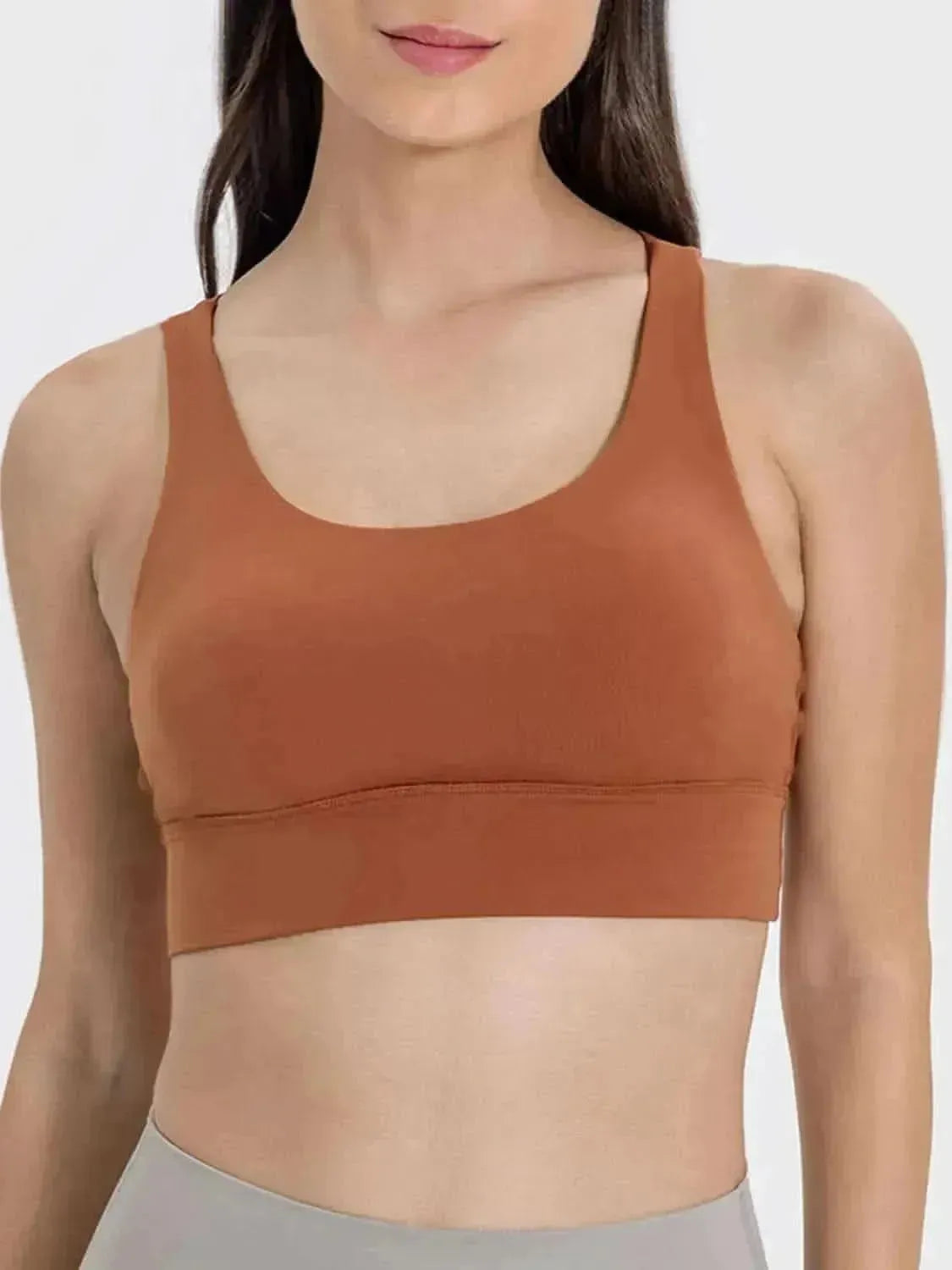 Crisscross Scoop Neck Active Tank - Bad Moms Club