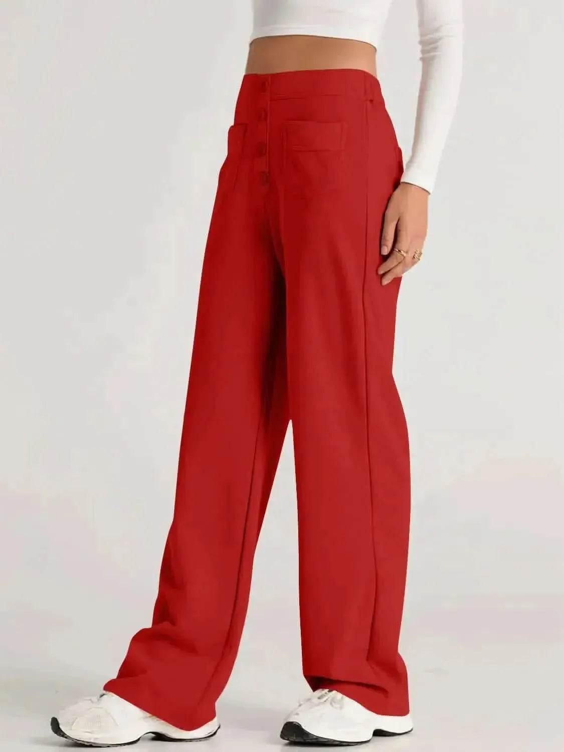 High Waist Wide Leg Pants - Bad Moms Club