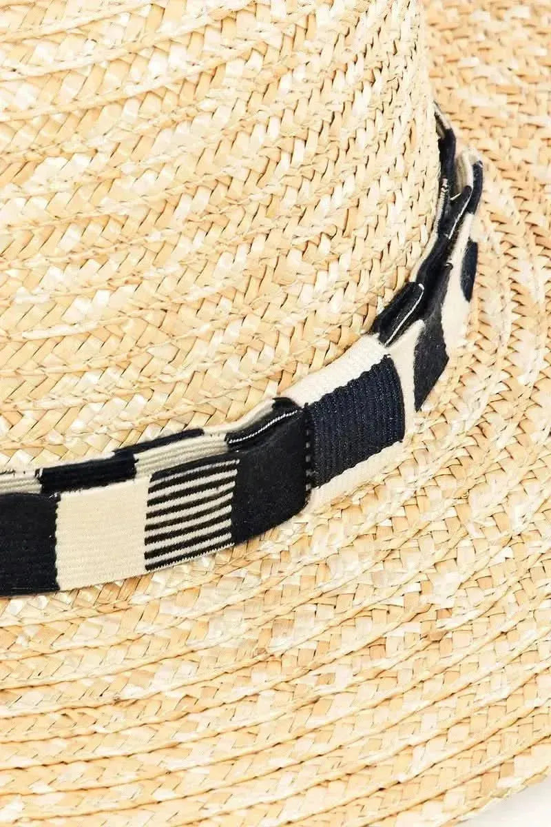 Fame Strap Wide Brim Straw Hat - Bad Moms Club