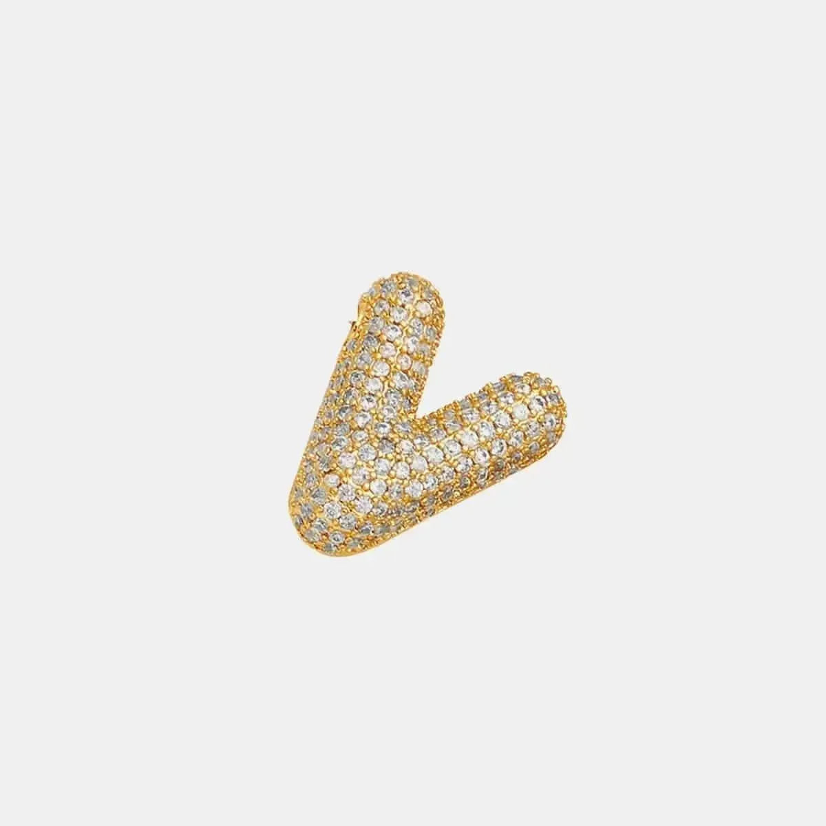 Inlaid Zircon Bubble Initial Necklace - Bad Moms Club