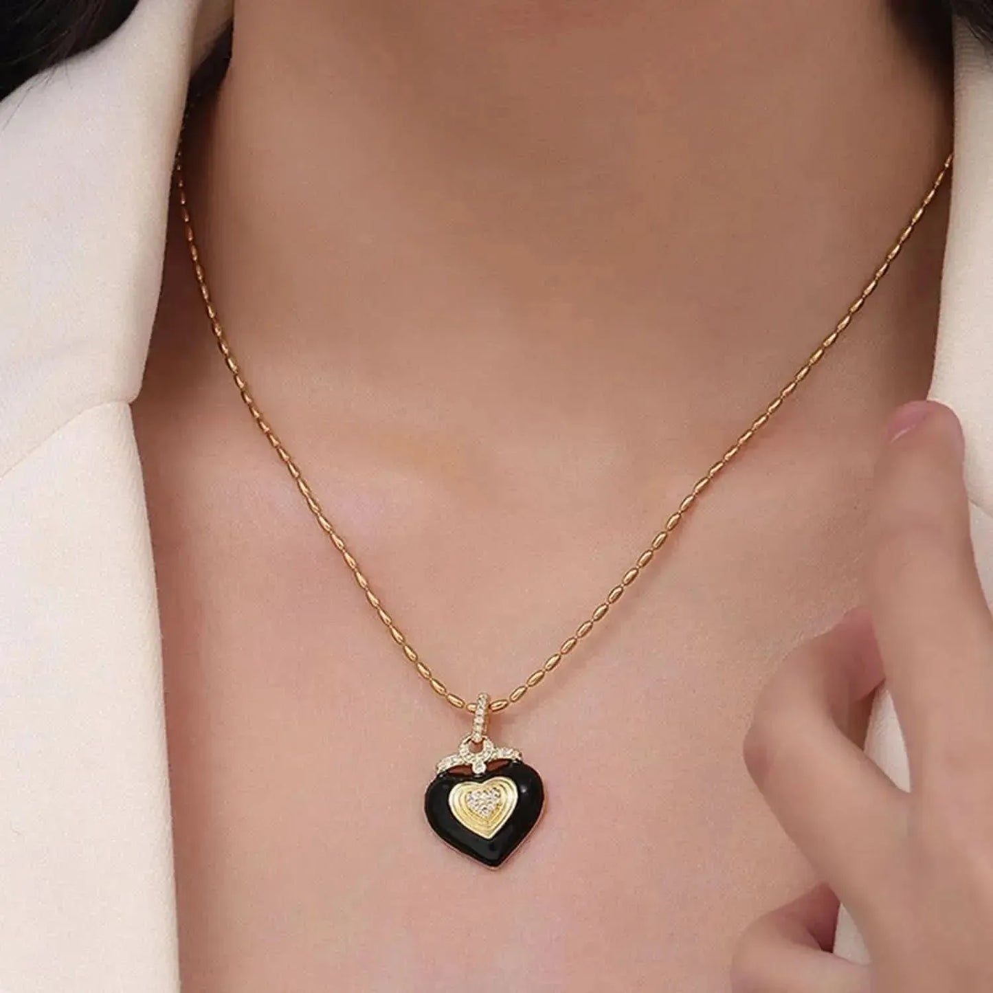 Titanium Steel Heart Shape Necklace - Bad Moms Club