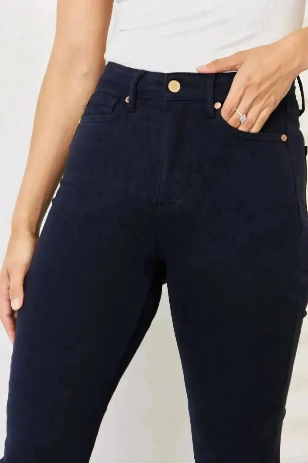 Judy Blue Full Size Garment Dyed Tummy Control Skinny Jeans - Bad Moms Club