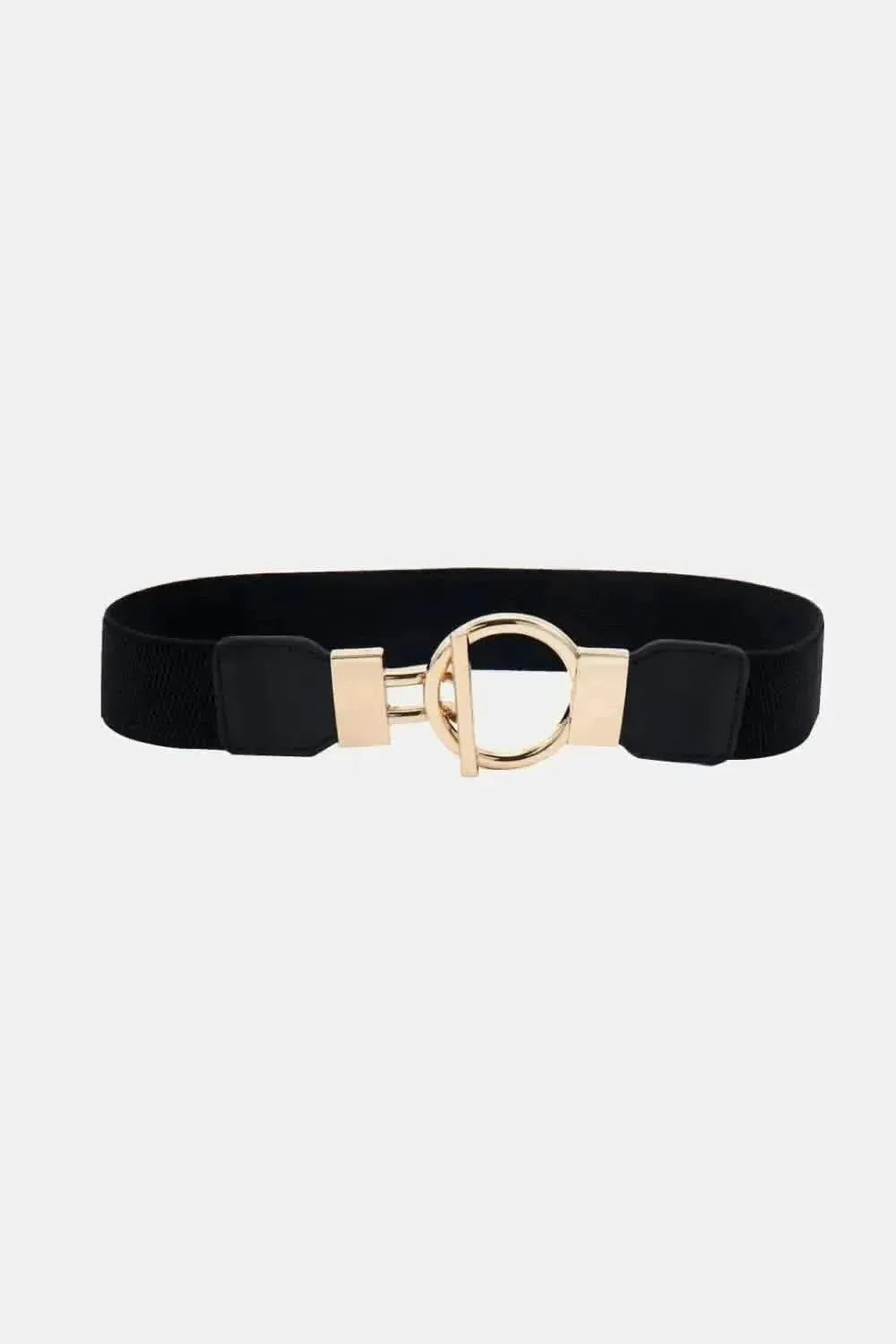 Circle Shape Buckle Zinc Alloy Buckle PU Leather Belt - Bad Moms Club