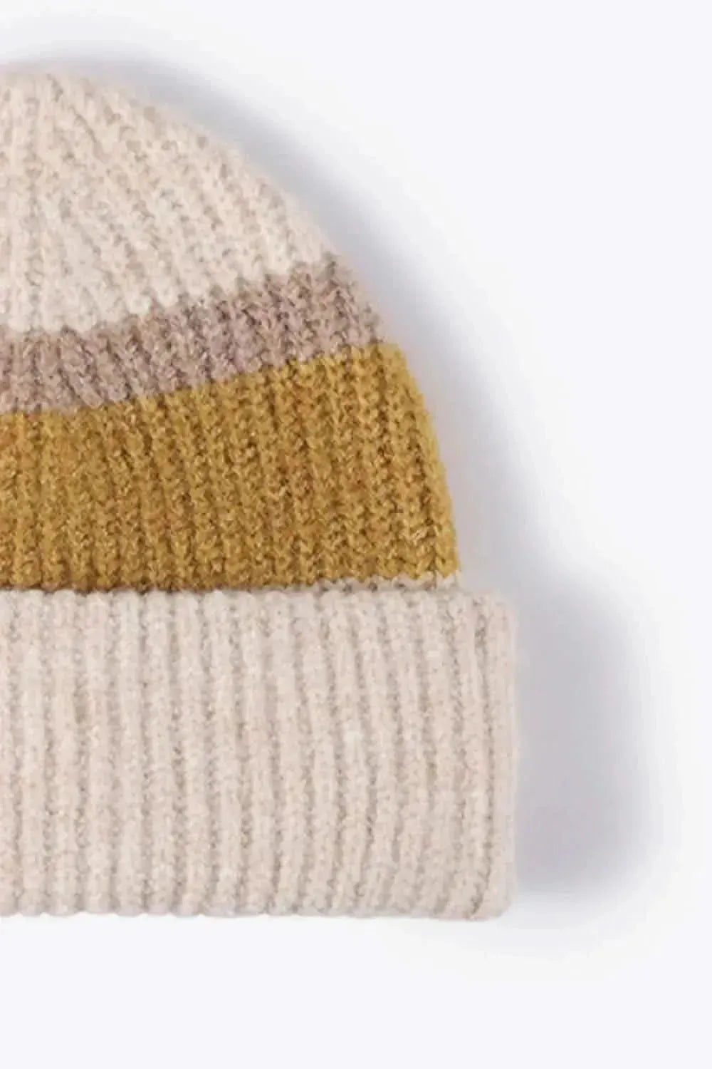 Tricolor Cuffed Knit Beanie - Bad Moms Club