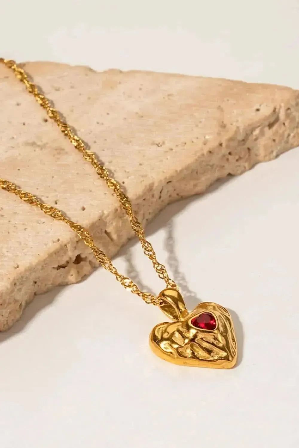 Heart Pendant Stainless Steel Necklace - Bad Moms Club