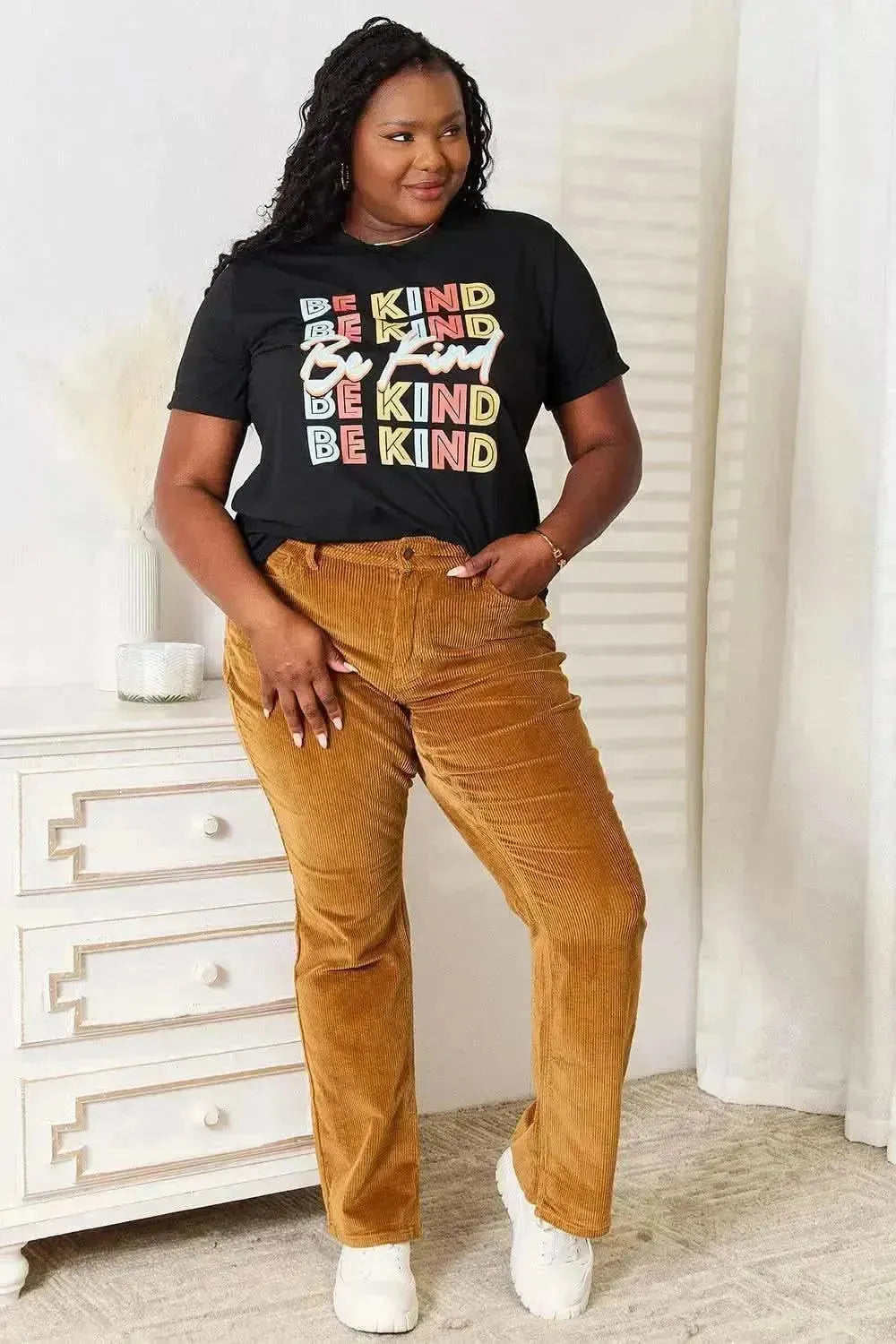 Simply Love BE KIND Graphic Round Neck T-Shirt - Bad Moms Club