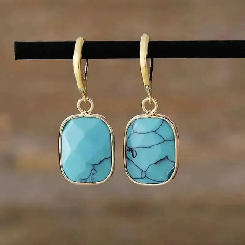 Copper Natural Stone Dangle Earrings - Bad Moms Club