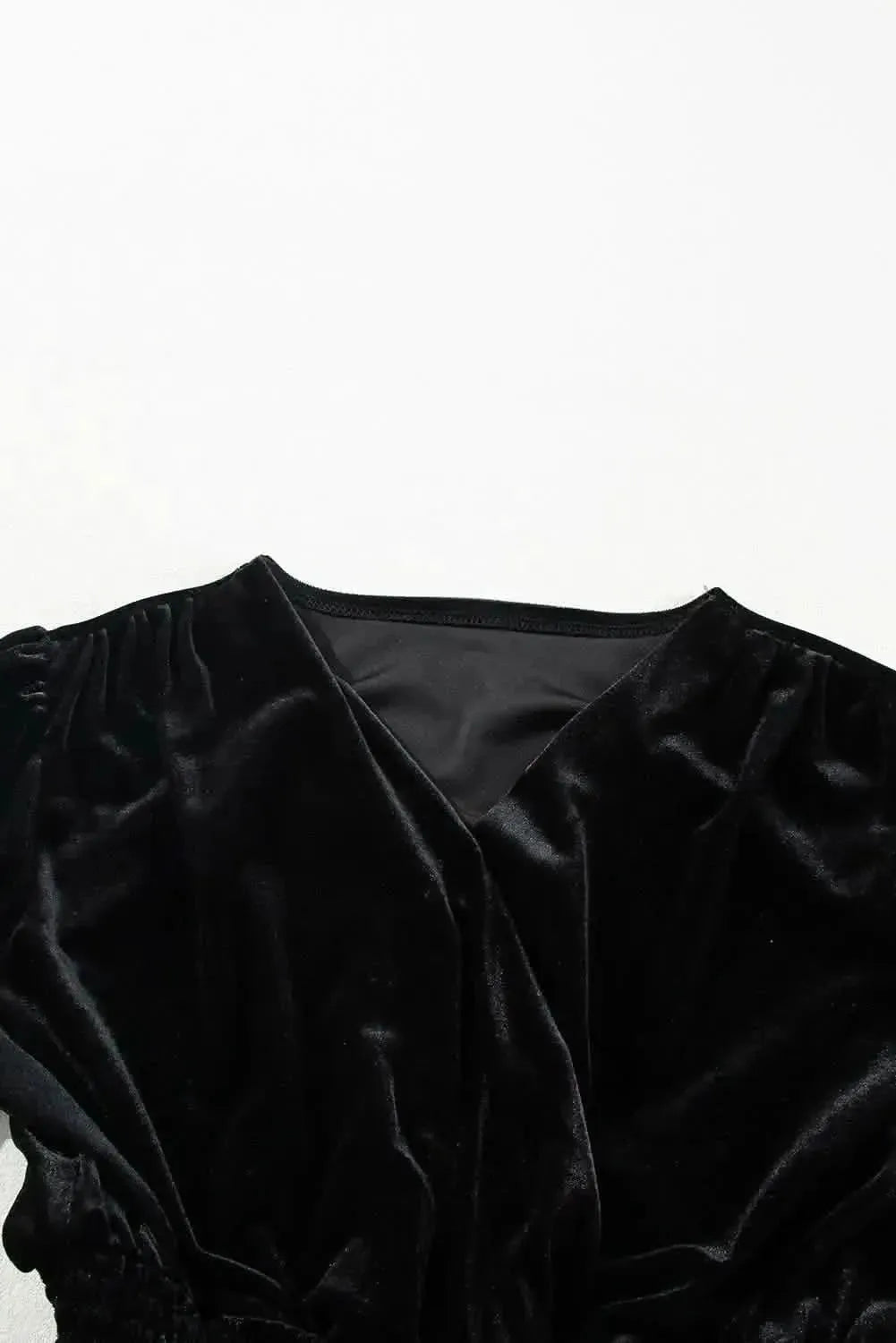 Surplice Long Sleeve Velvet Dress - Bad Moms Club
