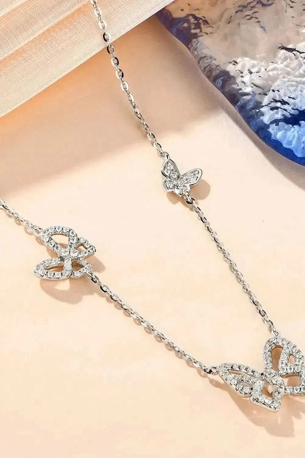 Moissanite Butterfly Shape Necklace - Bad Moms Club