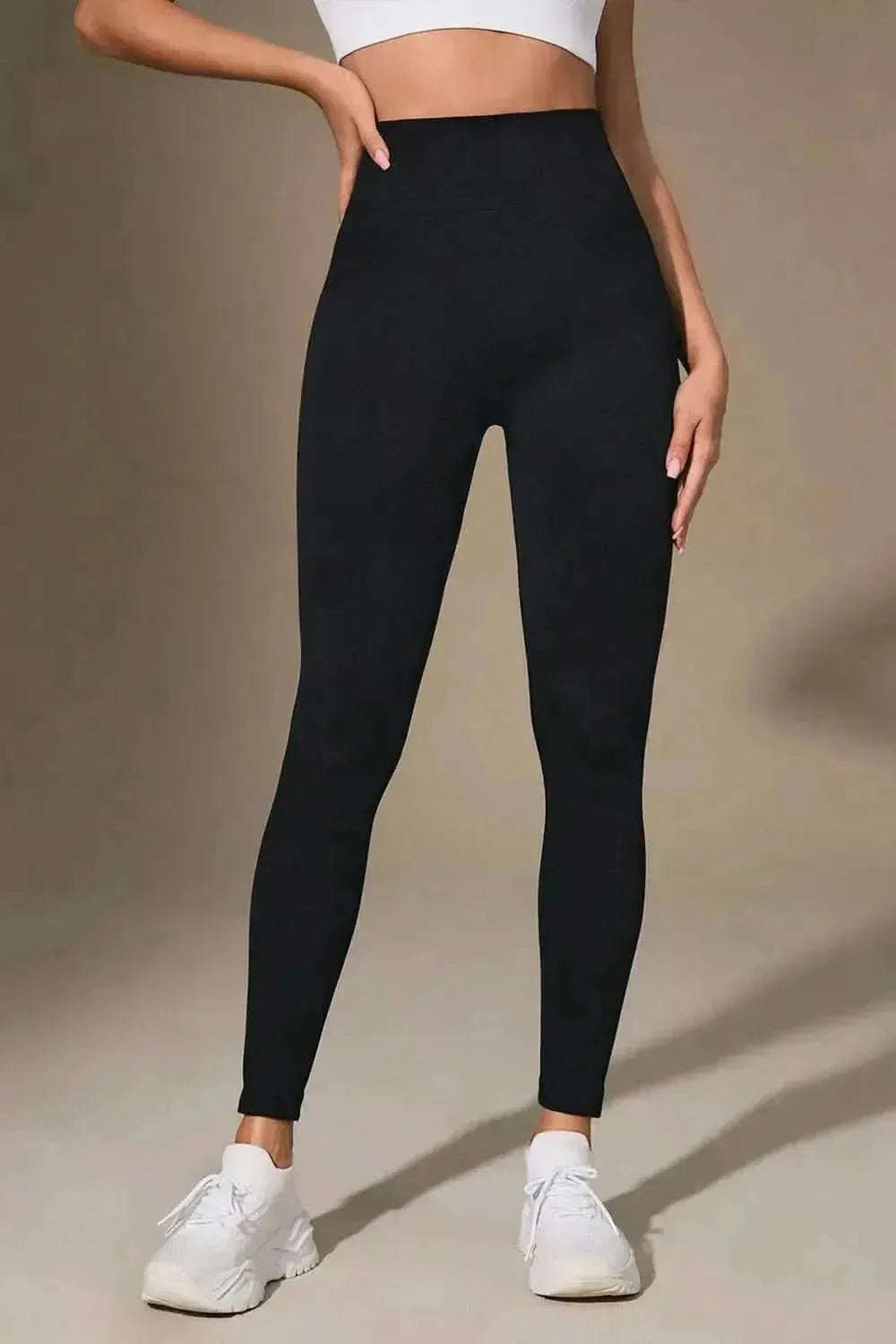 Wide Waistband Sports Leggings - Bad Moms Club