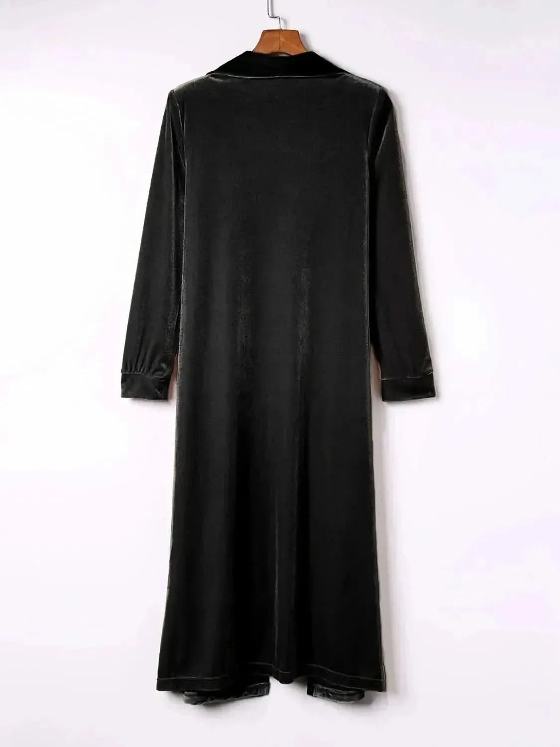Open Front Long Sleeve Coat - Bad Moms Club