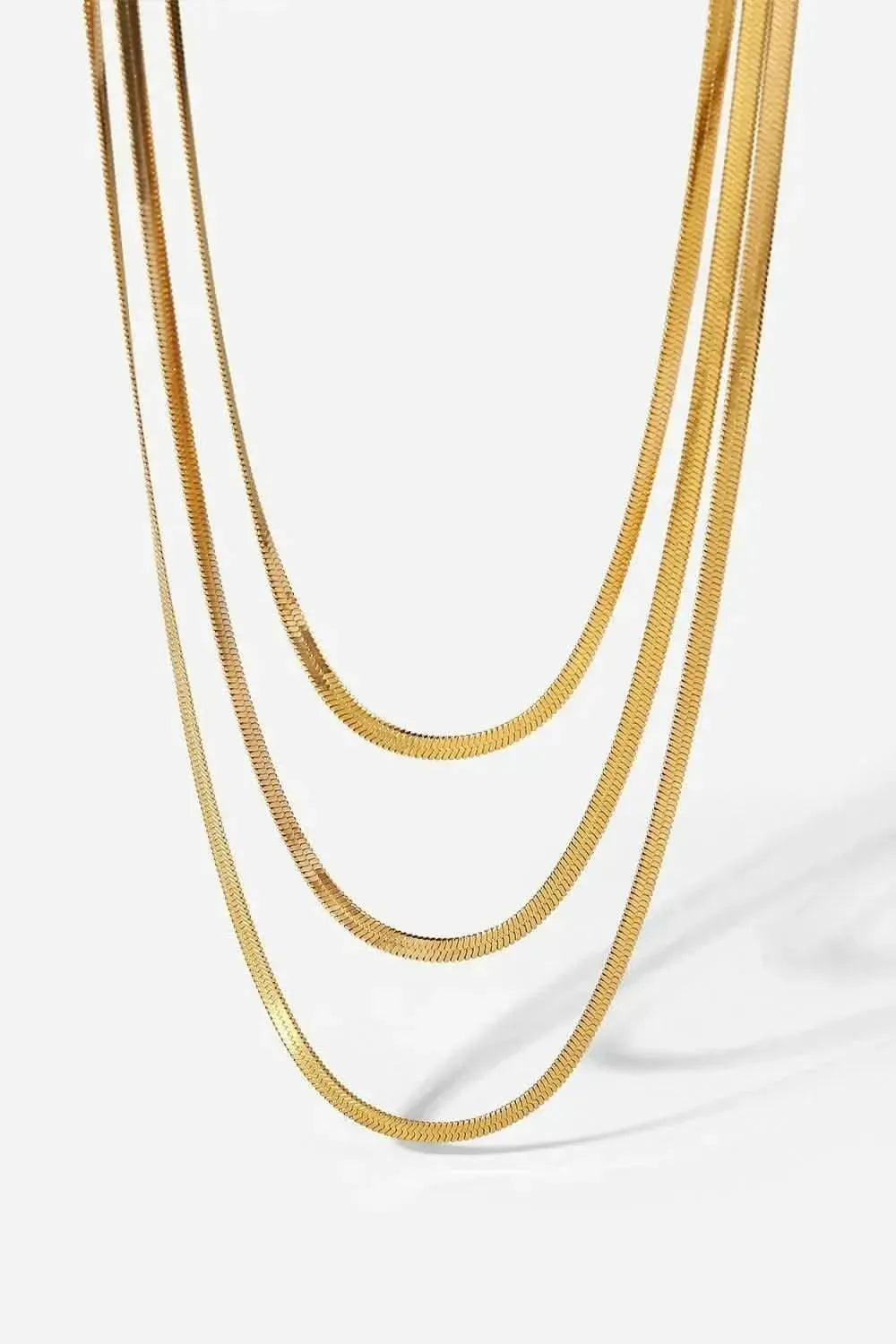 Triple-Layered Snake Chain Necklace - Bad Moms Club