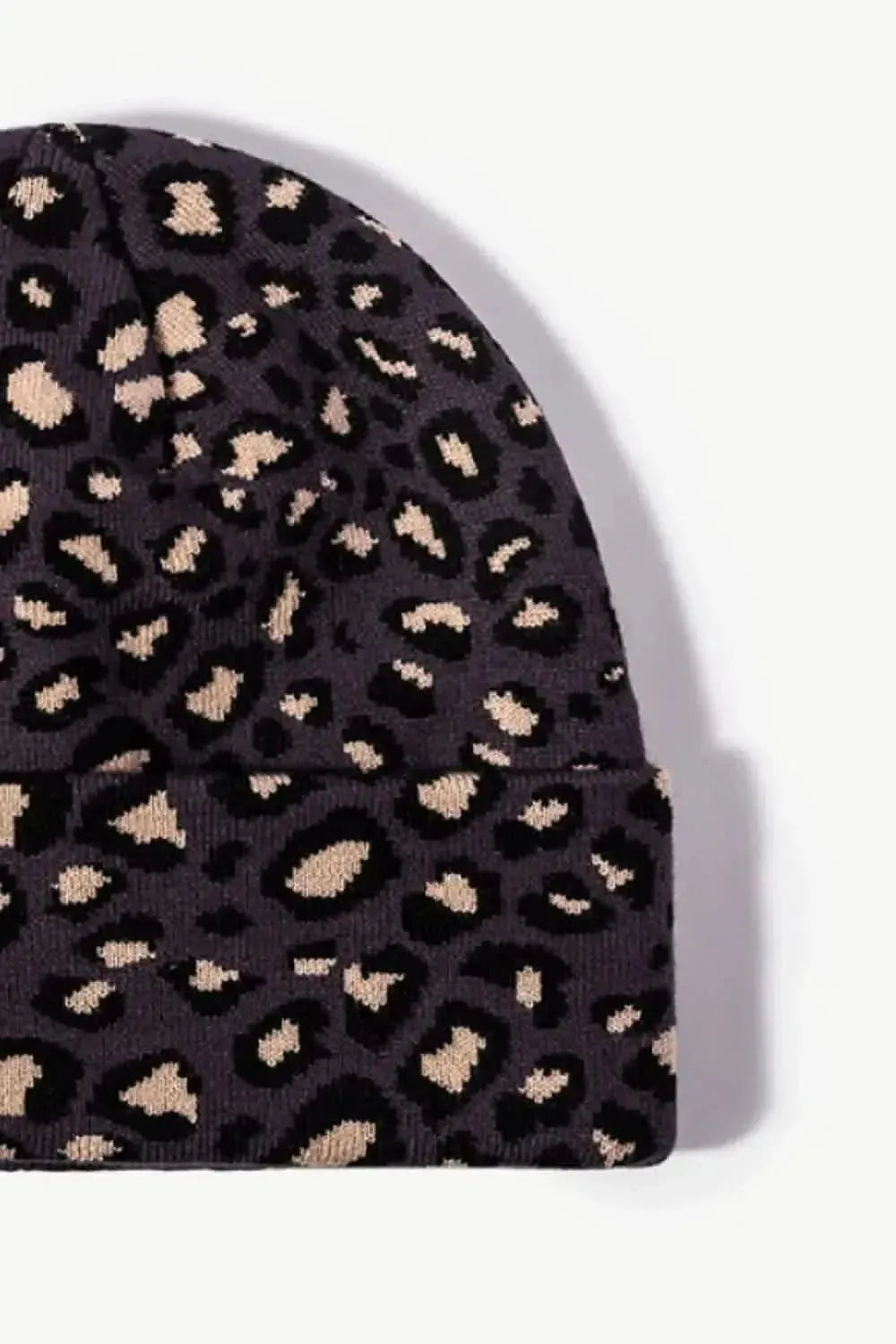 Leopard Pattern Cuffed Beanie - Bad Moms Club