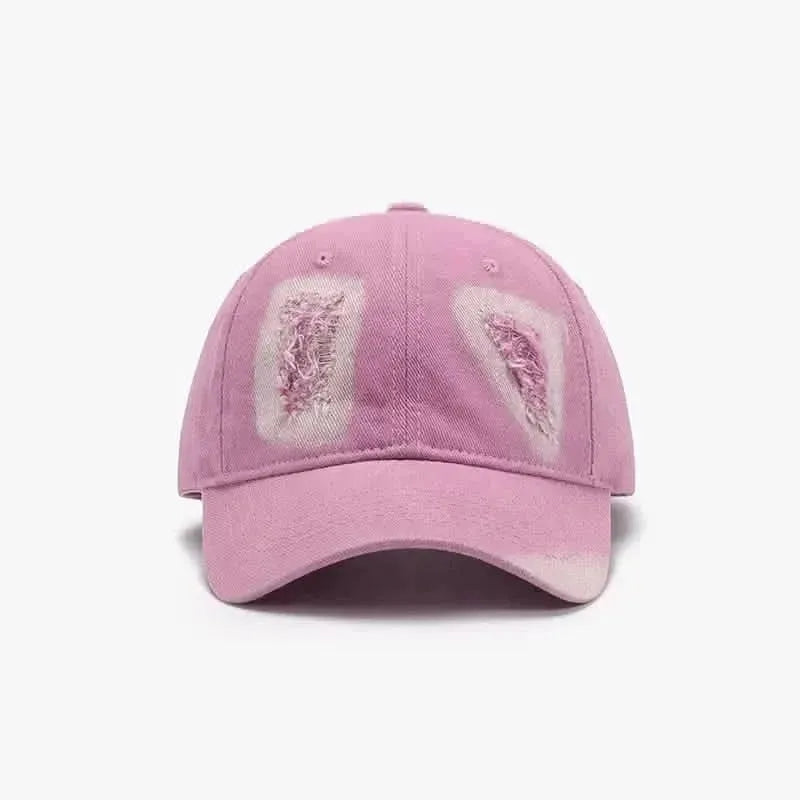 Distressed Cotton Baseball Cap - Bad Moms Club