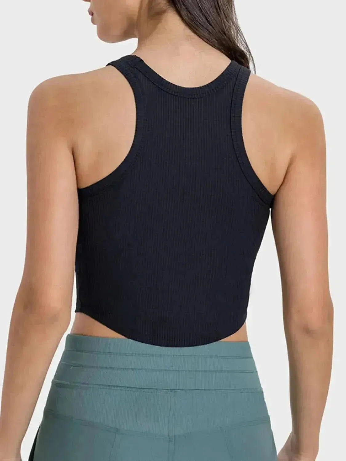 Round Neck Racerback Active Tank - Bad Moms Club