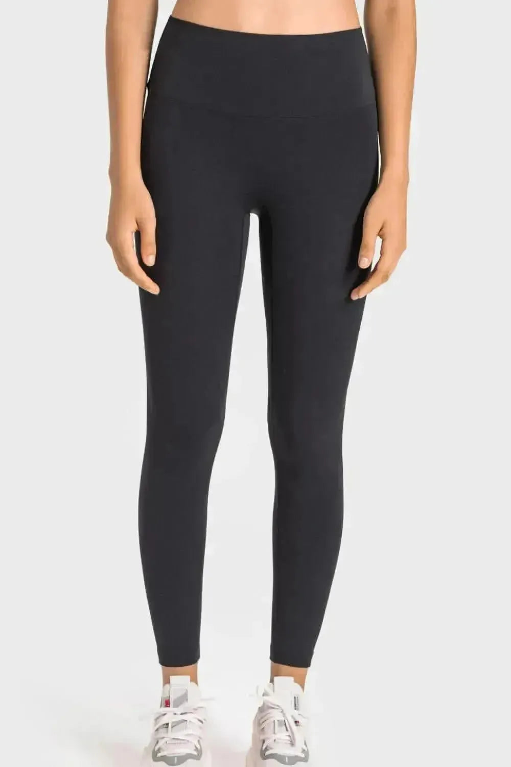 High-Rise Wide Waistband Yoga Leggings - Bad Moms Club