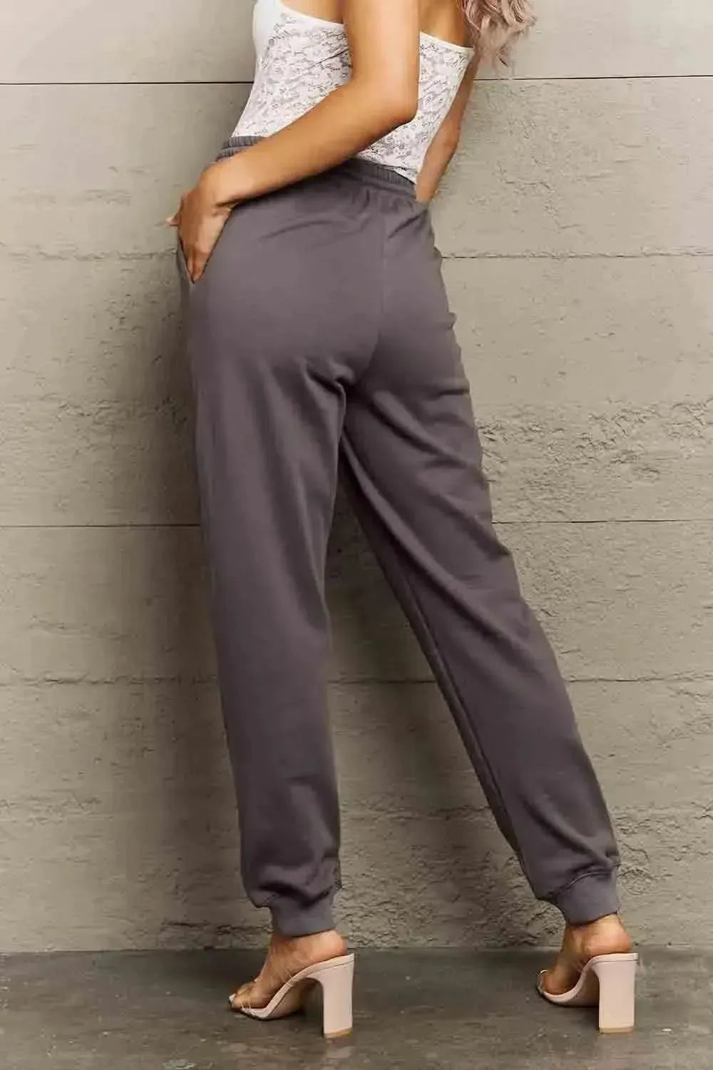 Simply Love Simply Love Full Size Drawstring DAISY Graphic Long Sweatpants - Bad Moms Club