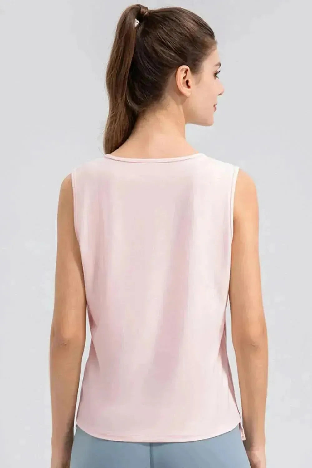 Notched Wide Strap Active Tank - Bad Moms Club