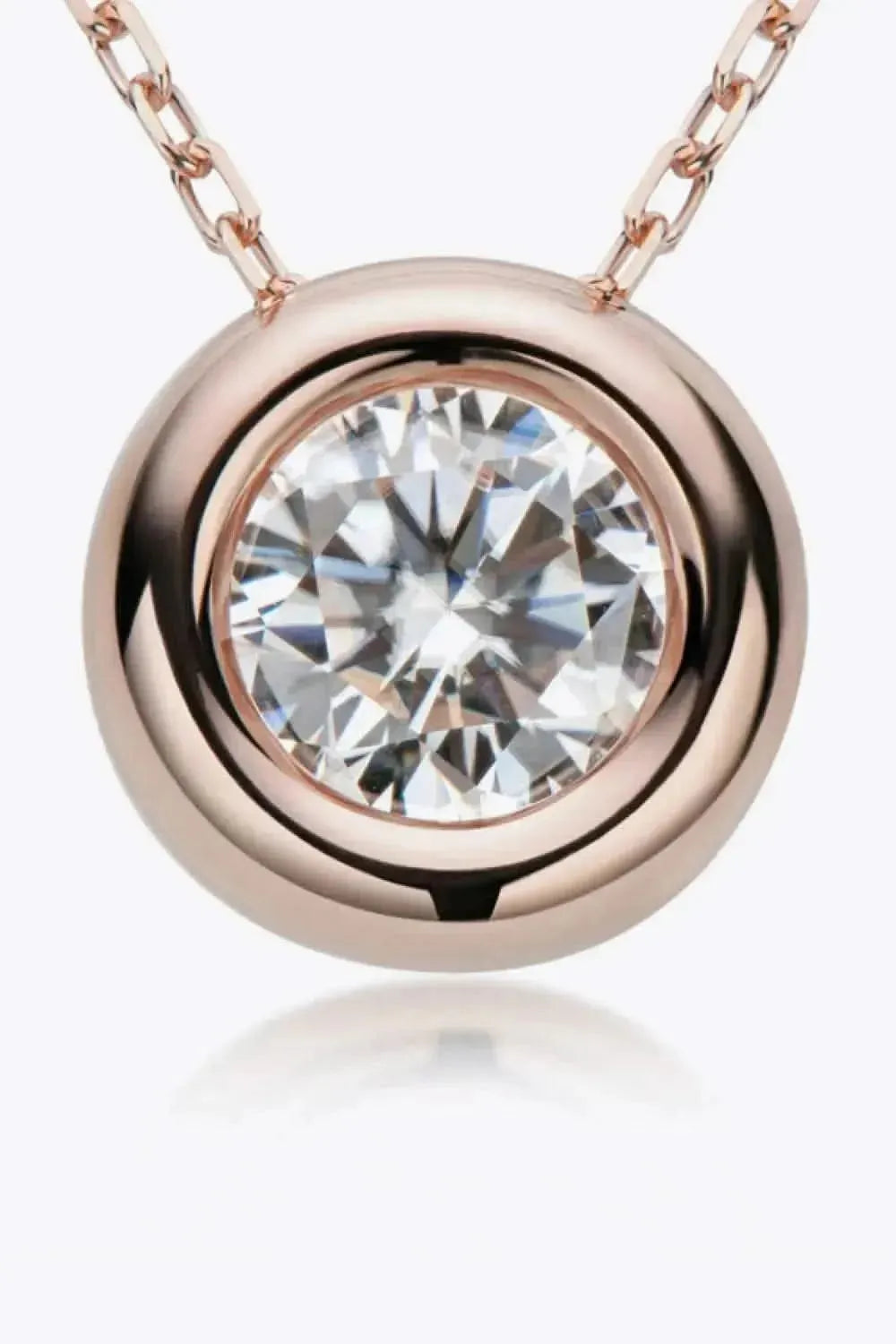 Adored 1 Carat Moissanite Pendant 925 Sterling Silver Necklace - Bad Moms Club