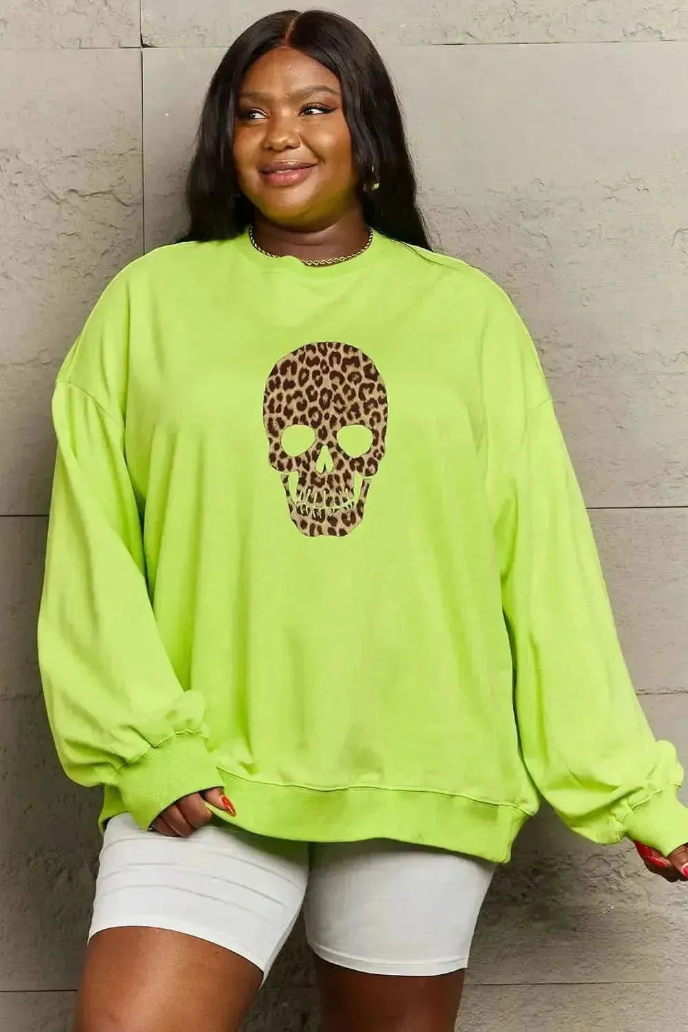 Simply Love Full Size Drop Shoulder Graphic Sweatshirt - Bad Moms Club