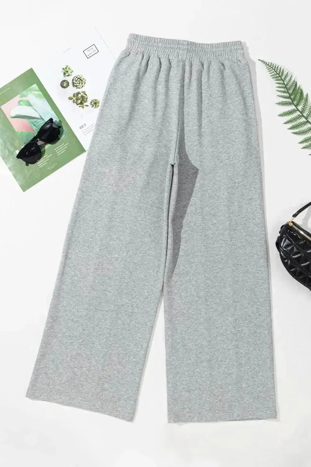 Drawstring Wide Leg Active Pants - Bad Moms Club
