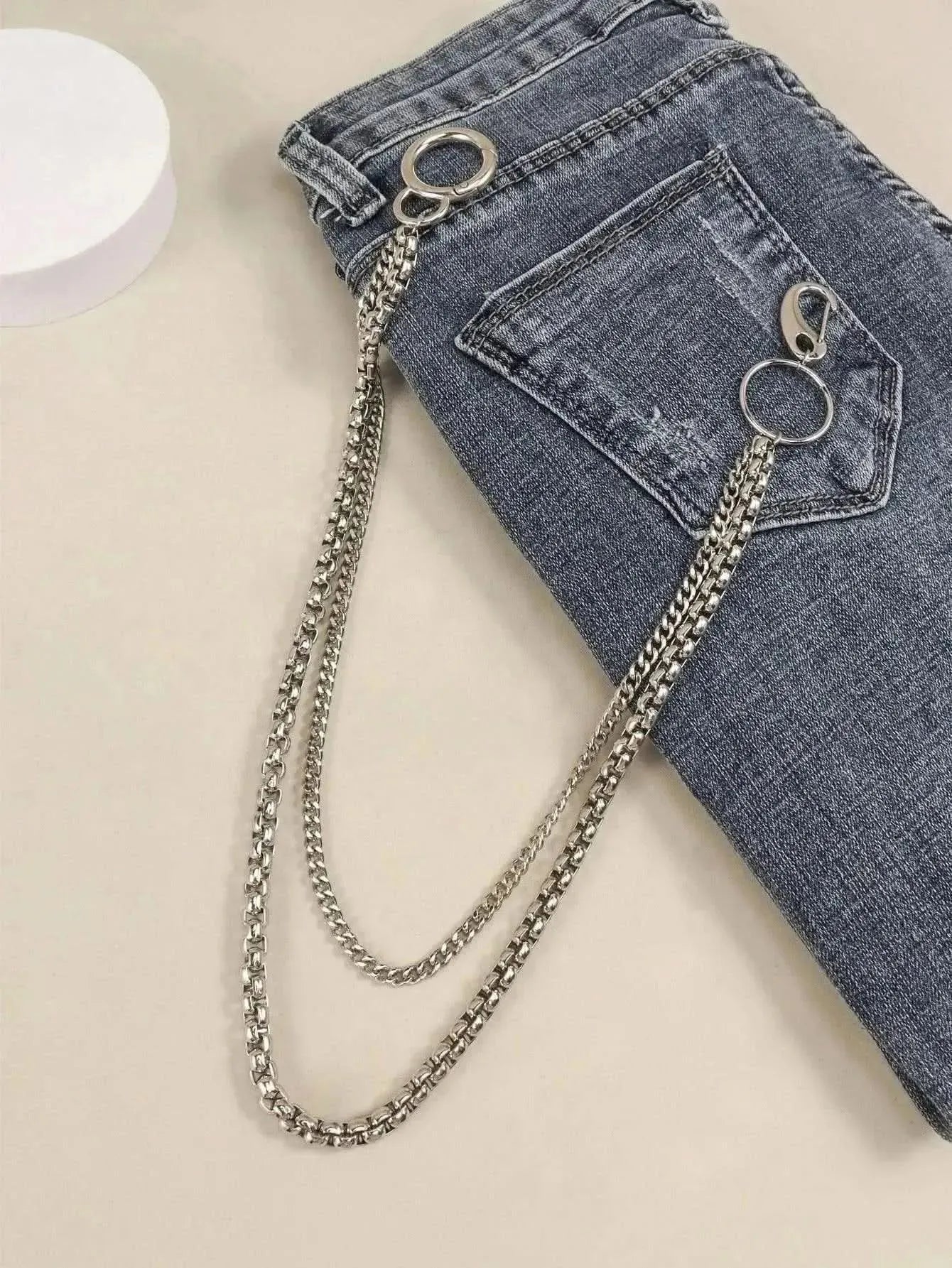 Double-Layered Metal Chain Belt - Bad Moms Club