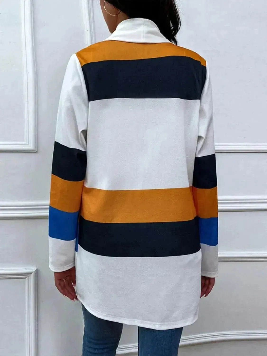 Color Block Open Front Cardigan - Bad Moms Club