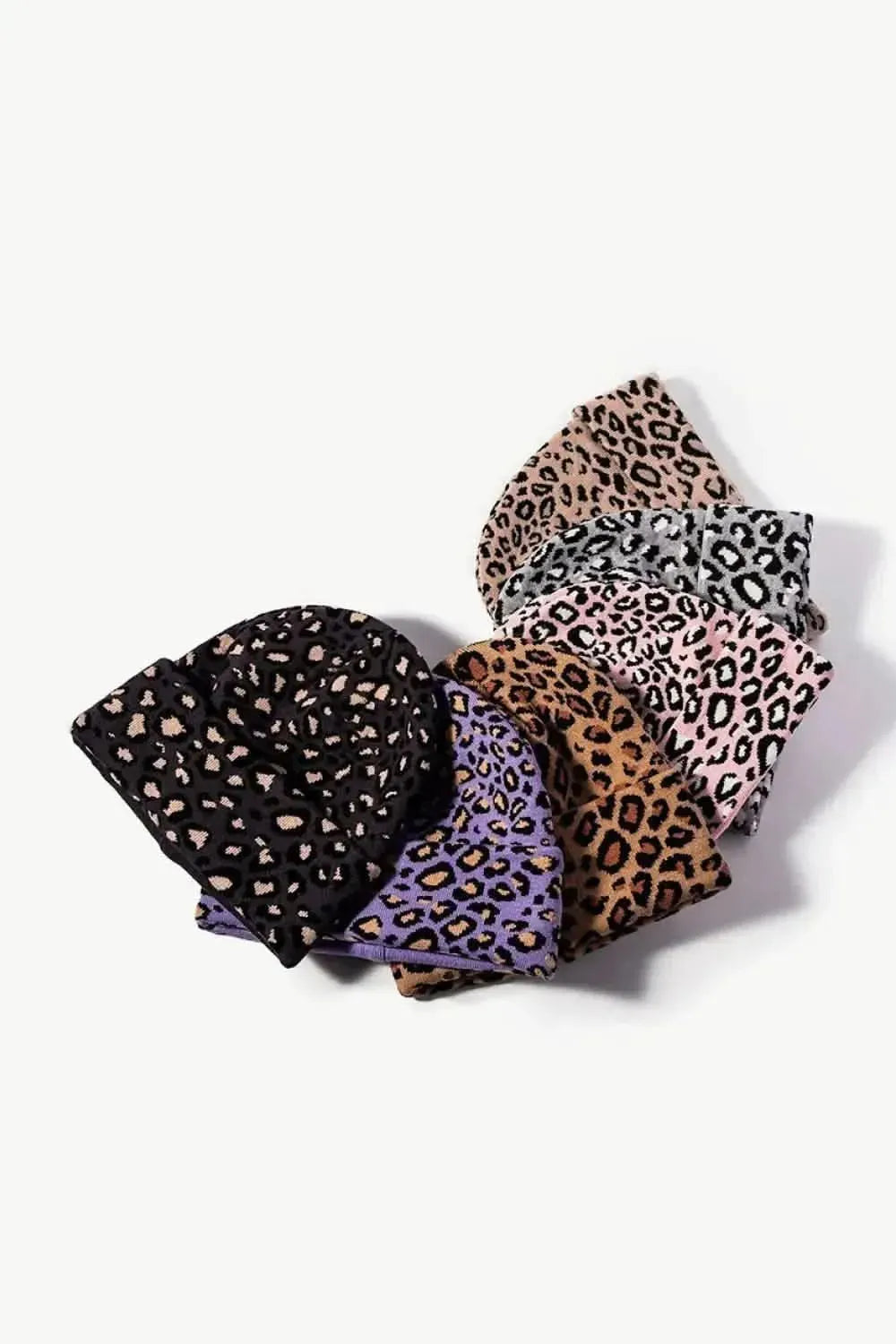 Leopard Pattern Cuffed Beanie - Bad Moms Club