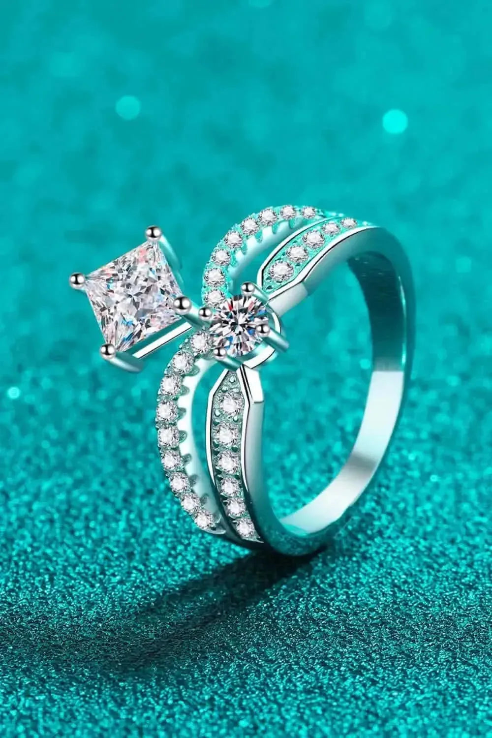 925 Sterling Silver Moissanite Crown Ring - Bad Moms Club
