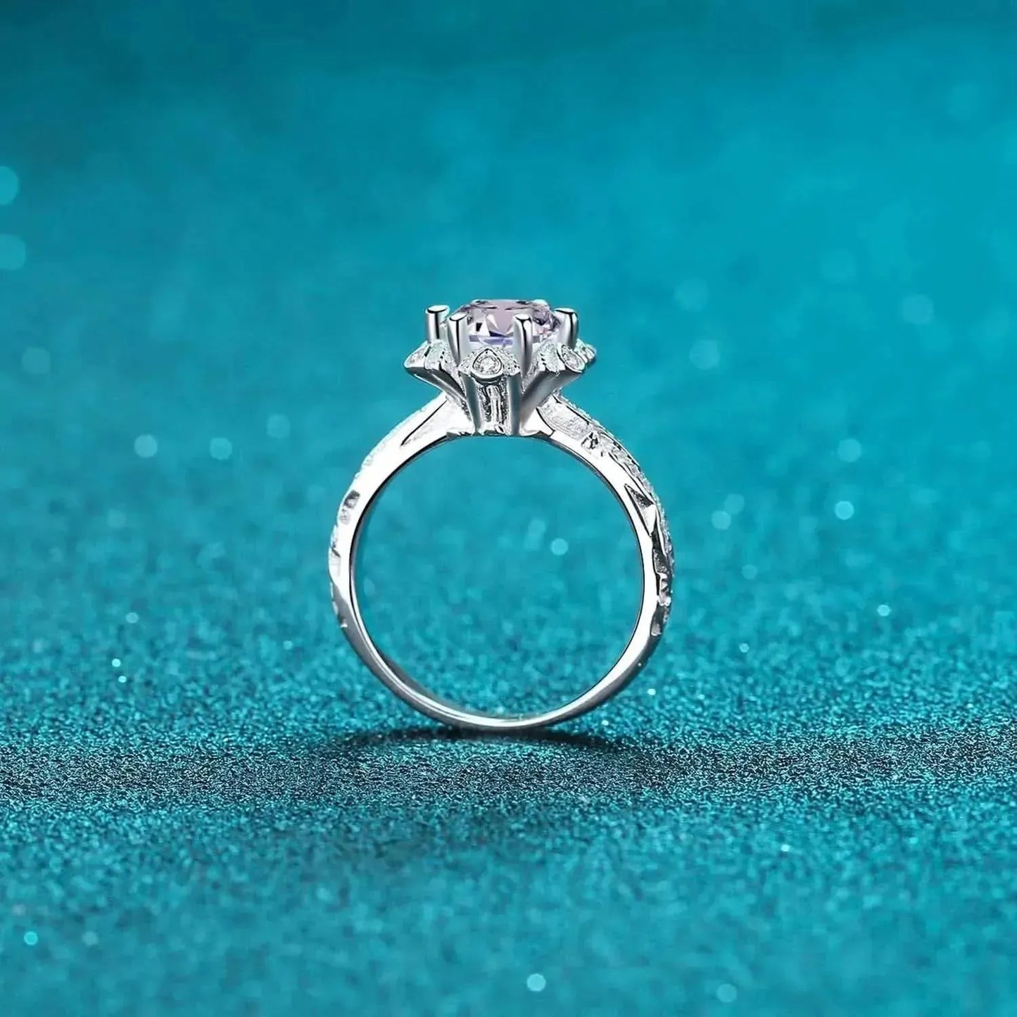 1 Carat Moissanite 925 Sterling Silver Ring - Bad Moms Club