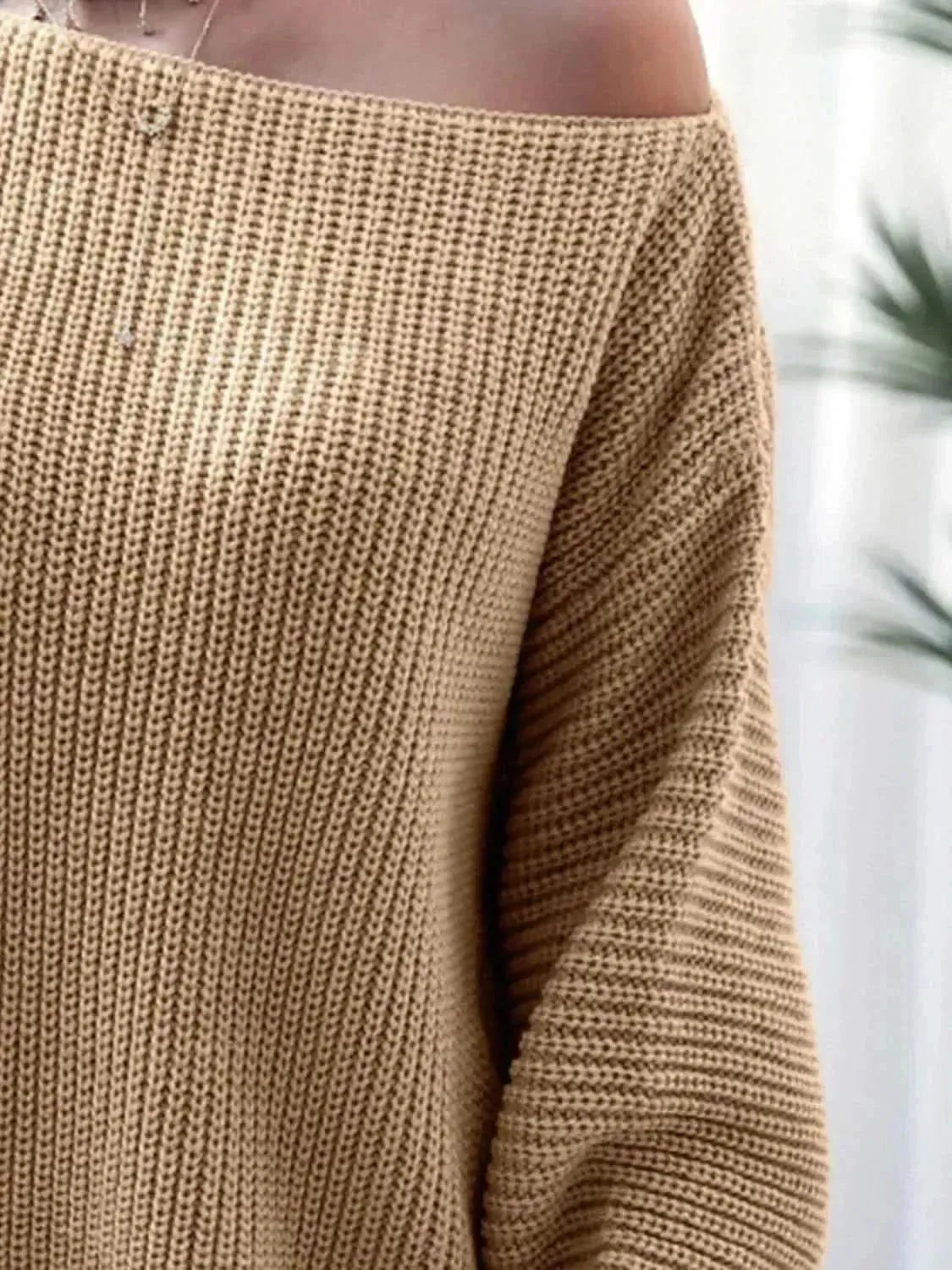 Rib-Knit Mini Sweater Dress - Bad Moms Club