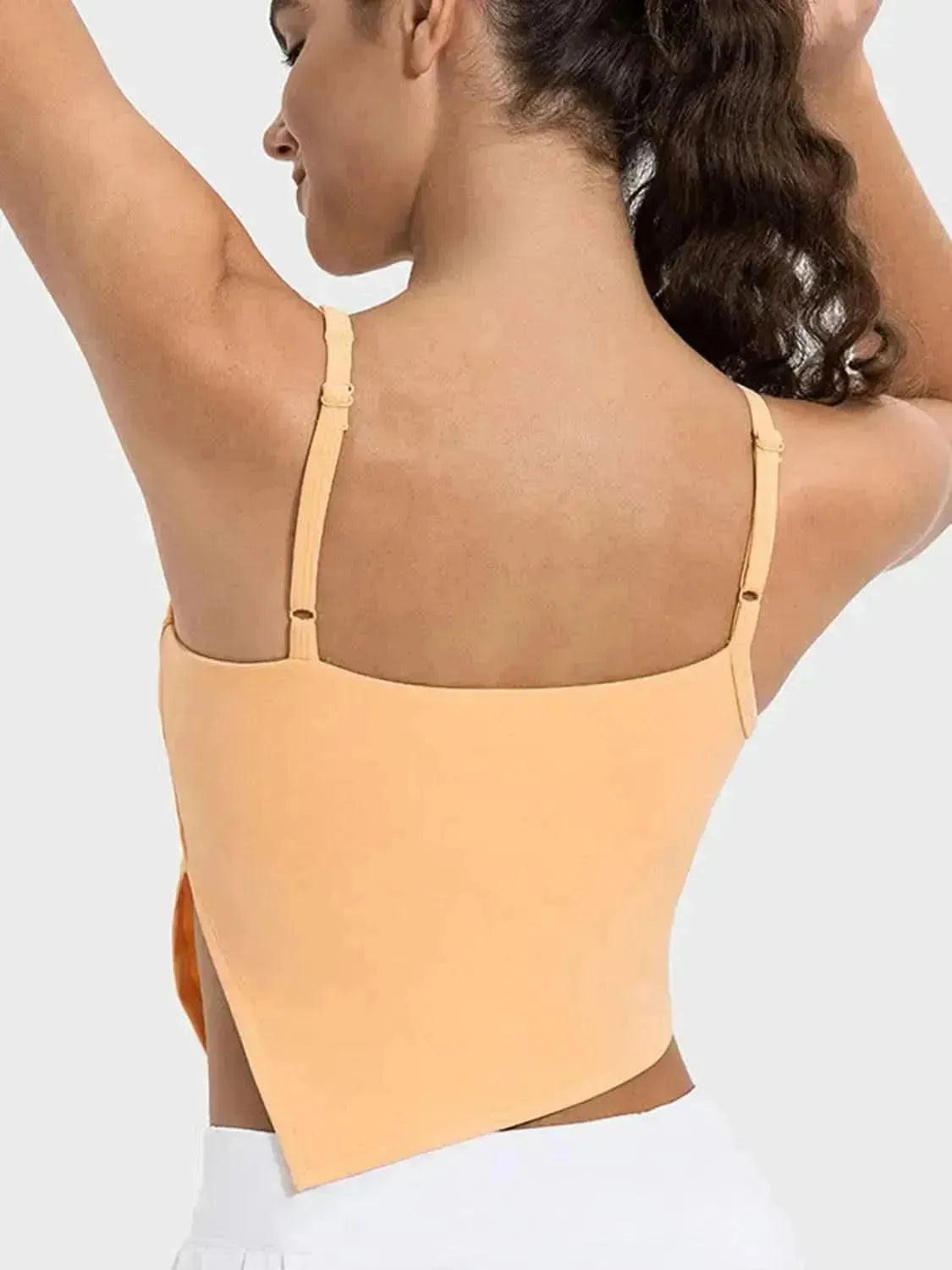 Slit Asymmetrical Neck Active Cami - Bad Moms Club