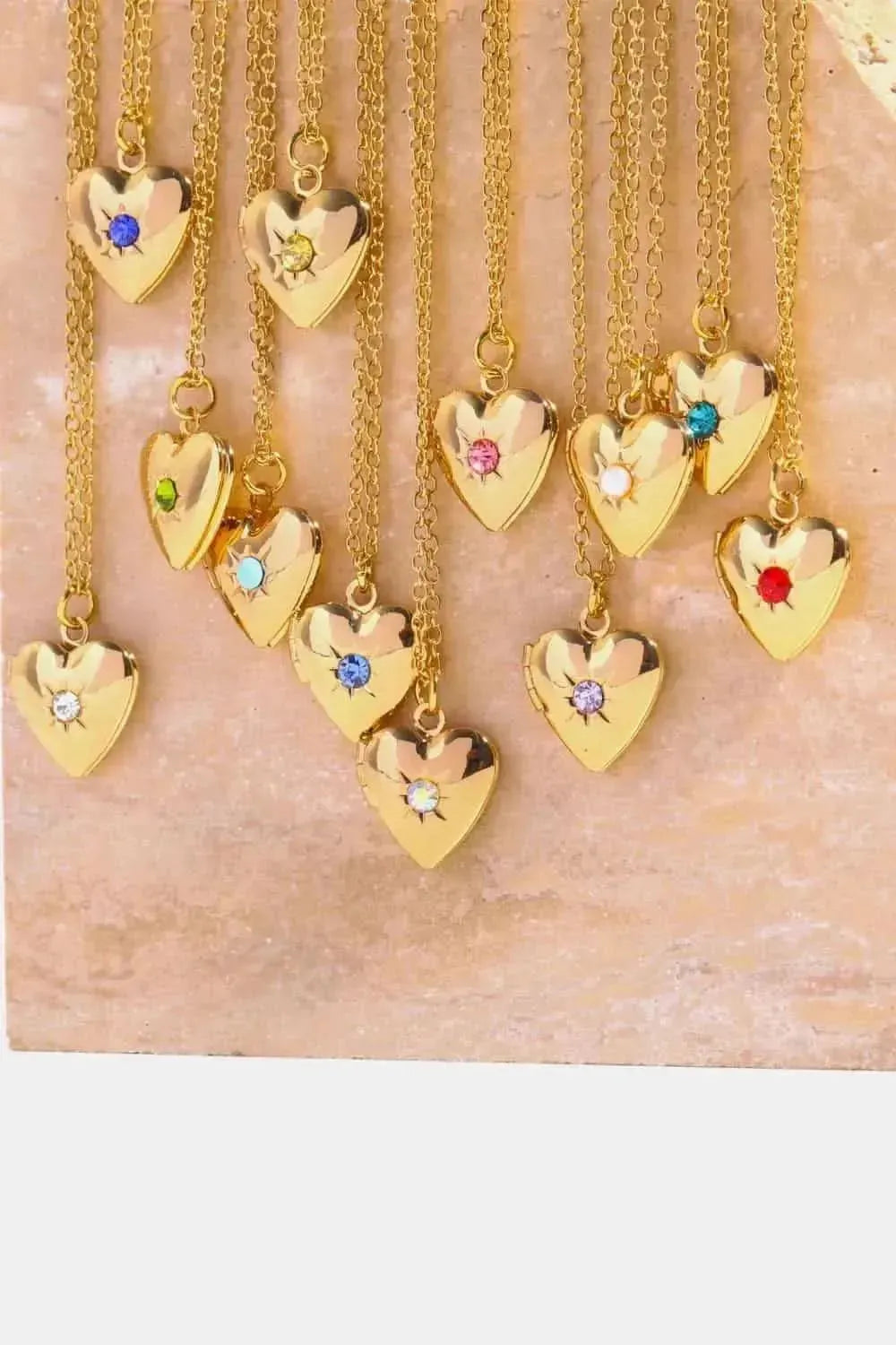 Zircon Heart Shape 14K Gold-Plated Pendant Necklace - Bad Moms Club