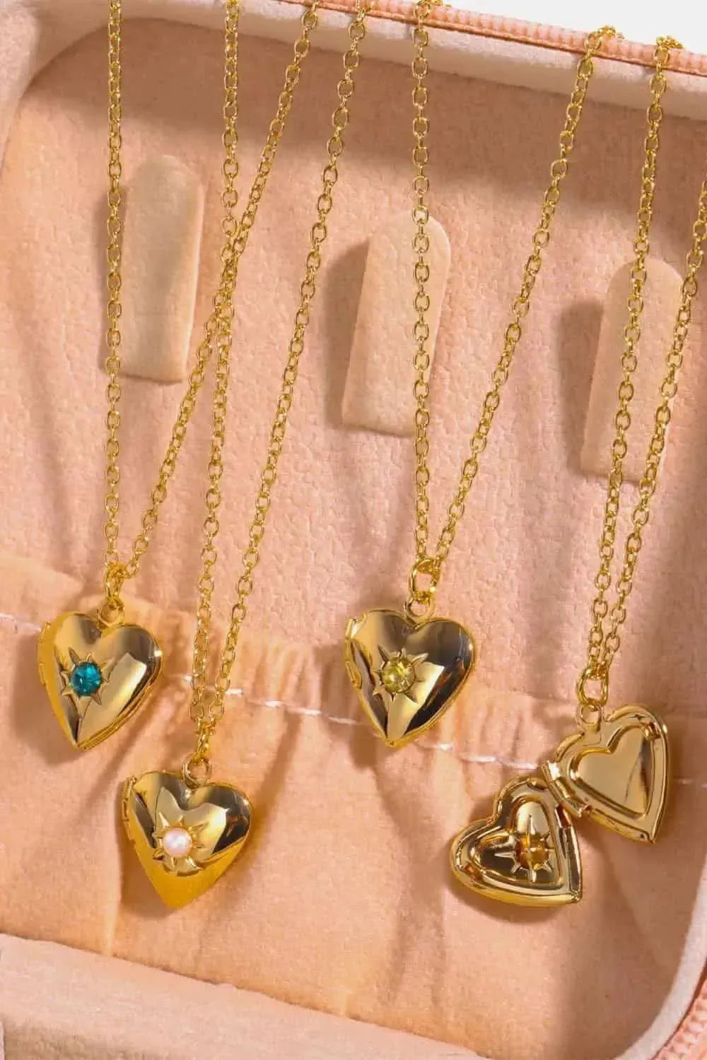 Zircon Heart Shape 14K Gold-Plated Pendant Necklace - Bad Moms Club